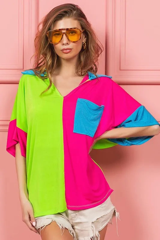 TEAL/MAUVE/LIME