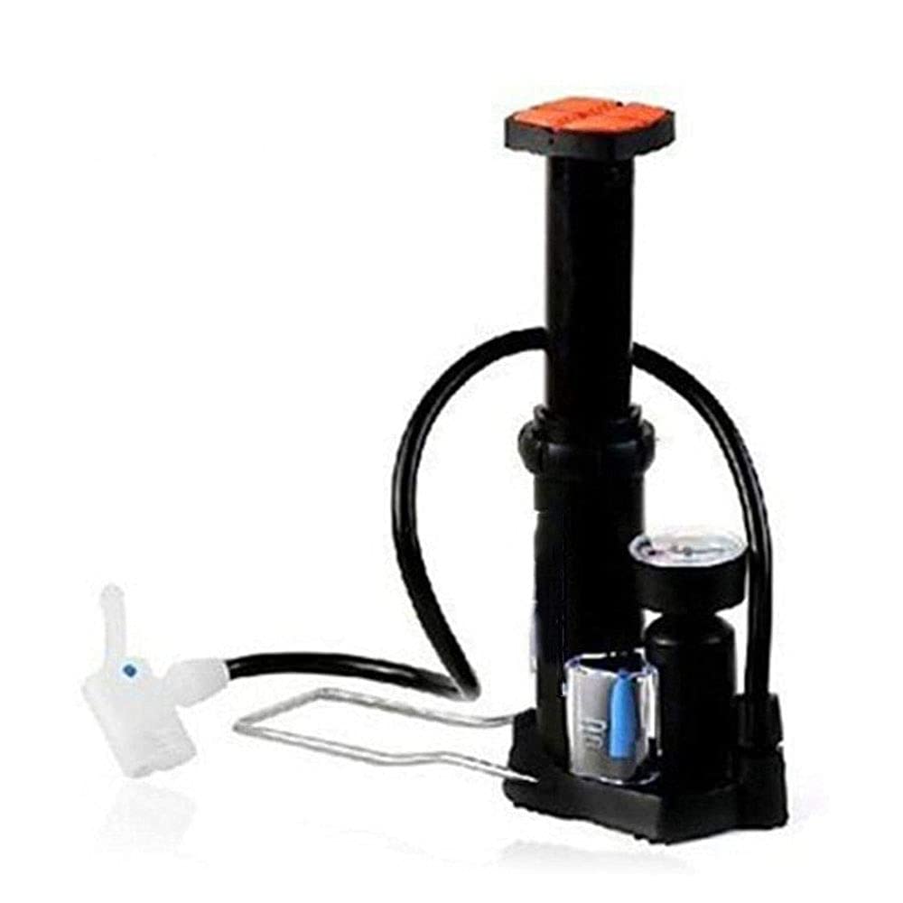 Portable Bike Tire Pump with Pressure Gauge - Mini Foot Activated Bicycle Air Pump for Road & Mountain Bikes - Perfect for Cycling, Commuting & Outdoor Adventures