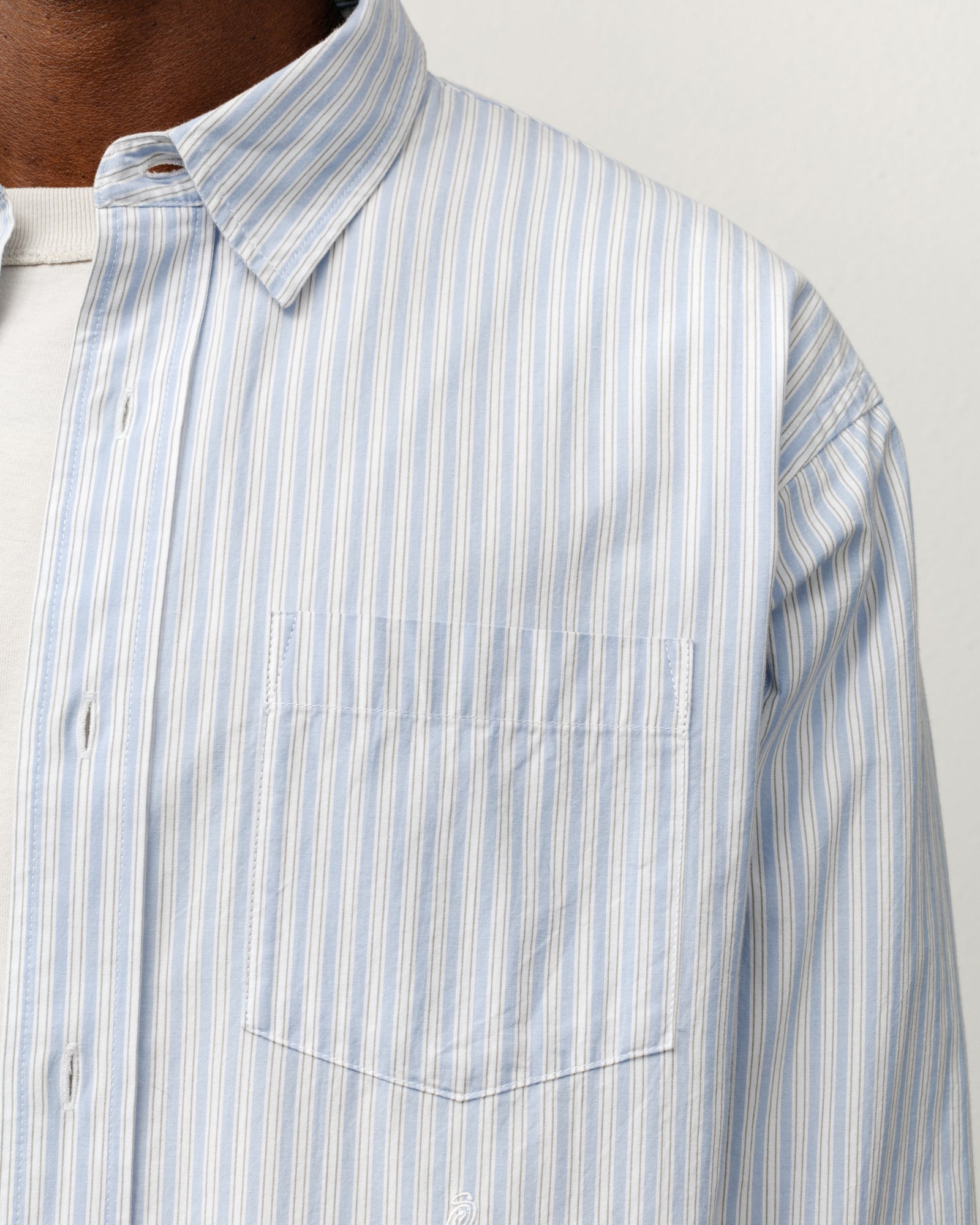 1110357 Classic Striped Shirt for Men - Comfortable Casual Wear for Office, Outings & Everyday Style