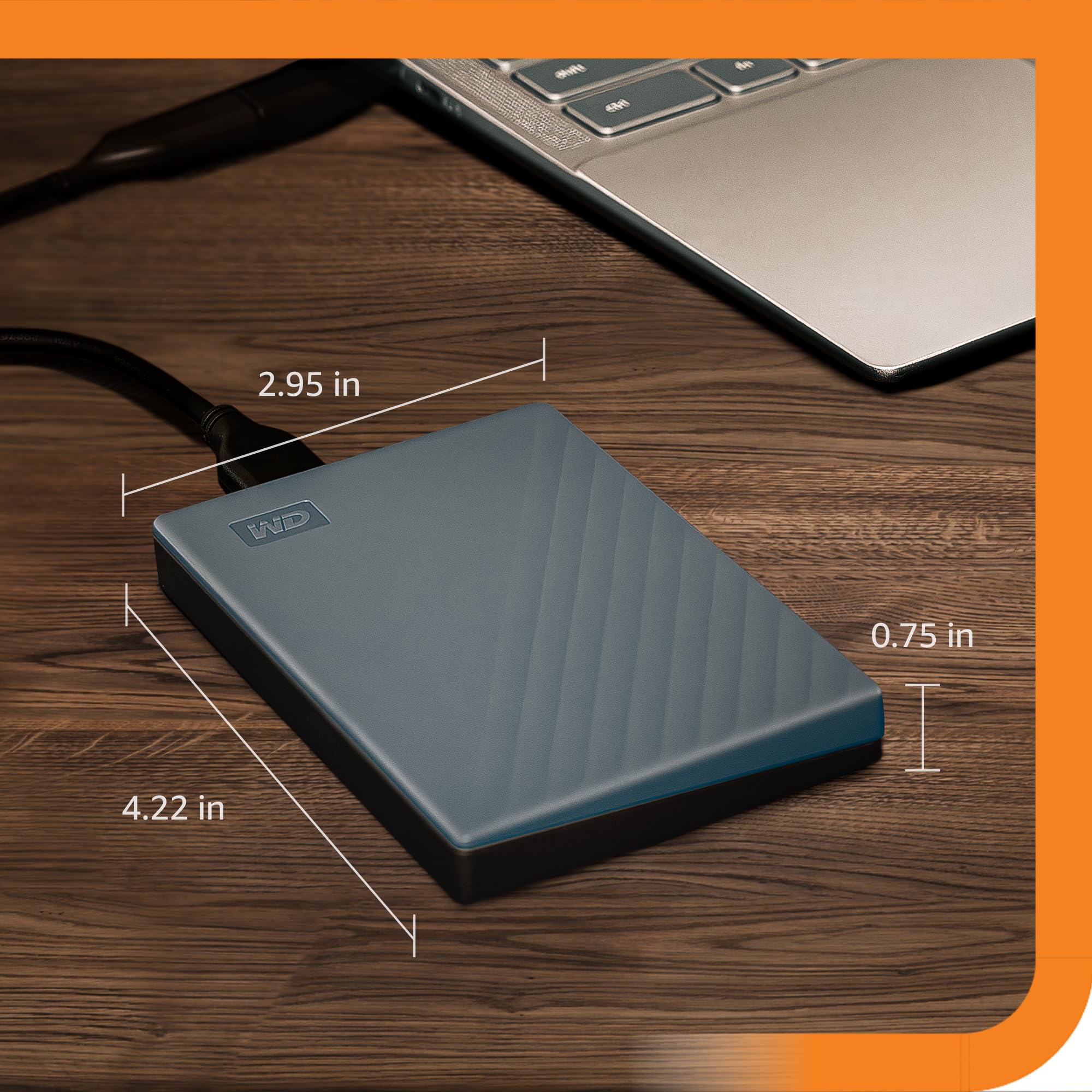 WD 5TB My Passport Portable External Hard Drive - USB 3.0 Compatible with USB-C & USB-A - Password Protection & Backup Software - Works with Windows PC, Mac, Chromebook, PS4, Xbox - Perfect for Data Backup, Gaming Storage & Mobile Device Expansion