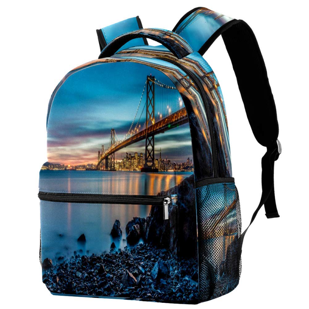 Bay Bridge San Francisco Treasure Island Backpack - Durable School Backpack & Travel Daypack for Students & Commuters | Perfect for College, Work & Outdoor Adventures