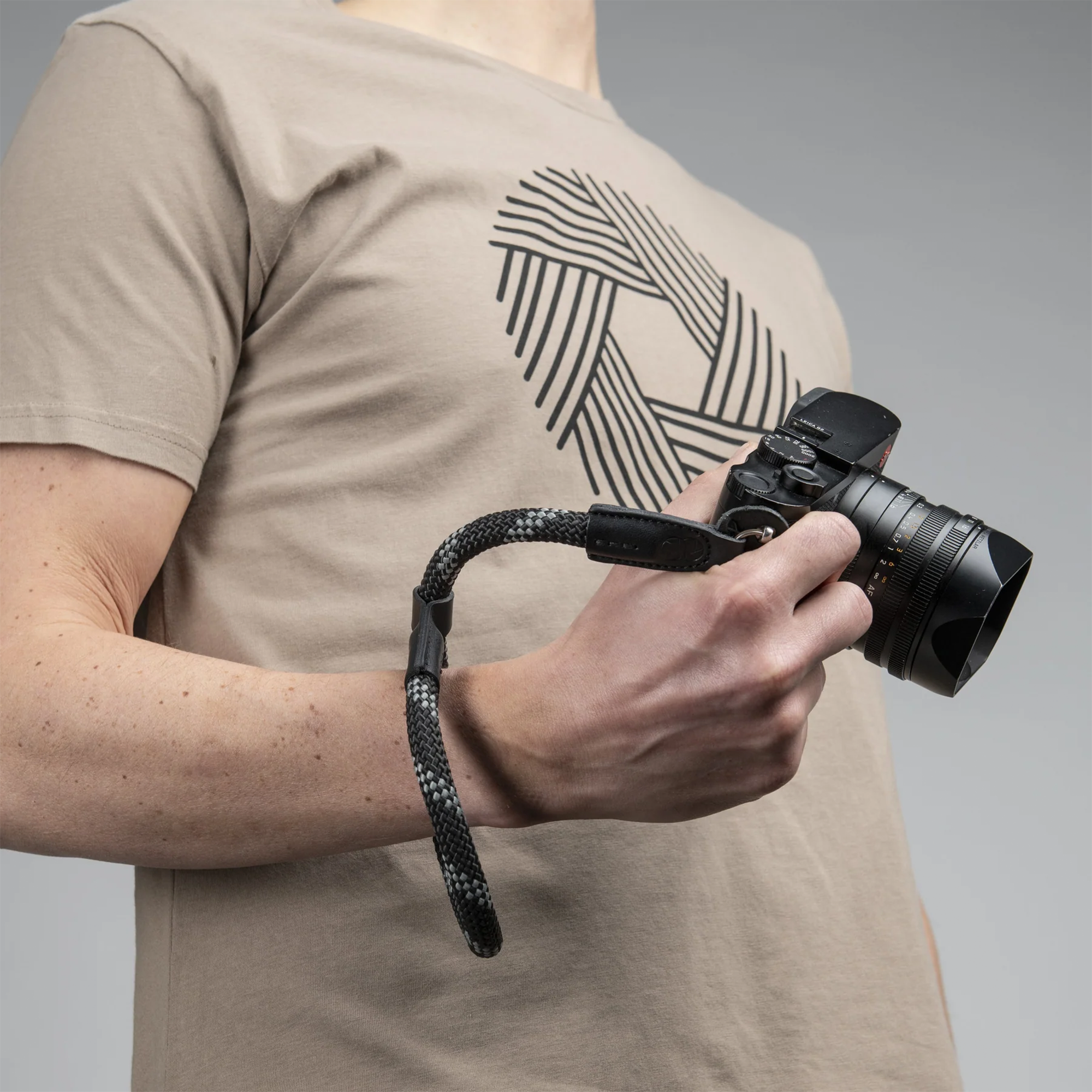 Cooph Rope Hand Strap - Adjustable Durable Camera Wrist Strap for DSLR/Mirrorless Cameras (Duotone Charcoal) | Perfect for Travel, Hiking & Outdoor Photography