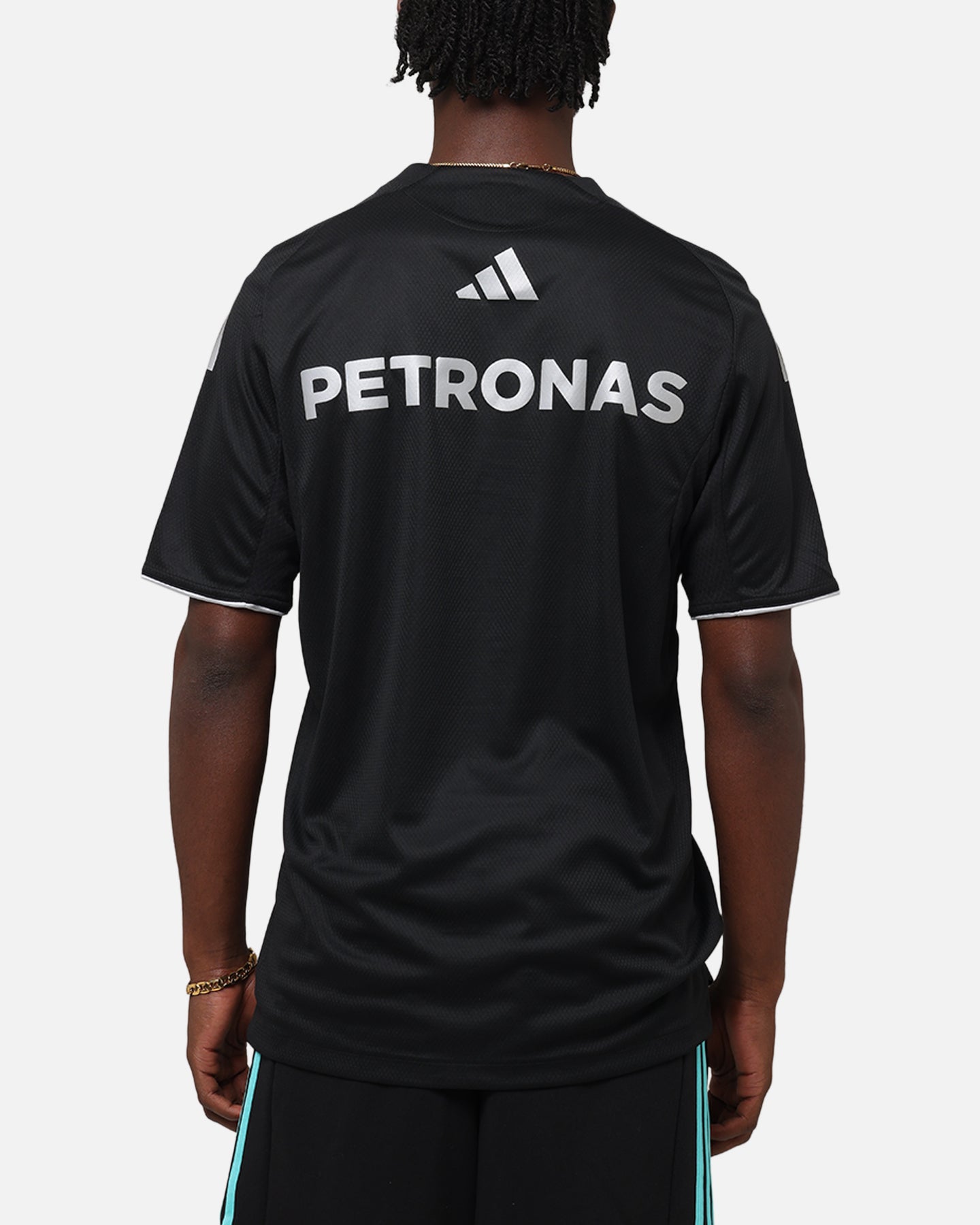 Adidas x Mercedes AMG Petronas Formula One F1 DNA T-Shirt - Black/Silver - Men's Racing Fan Apparel for Casual Wear & Motorsport Events