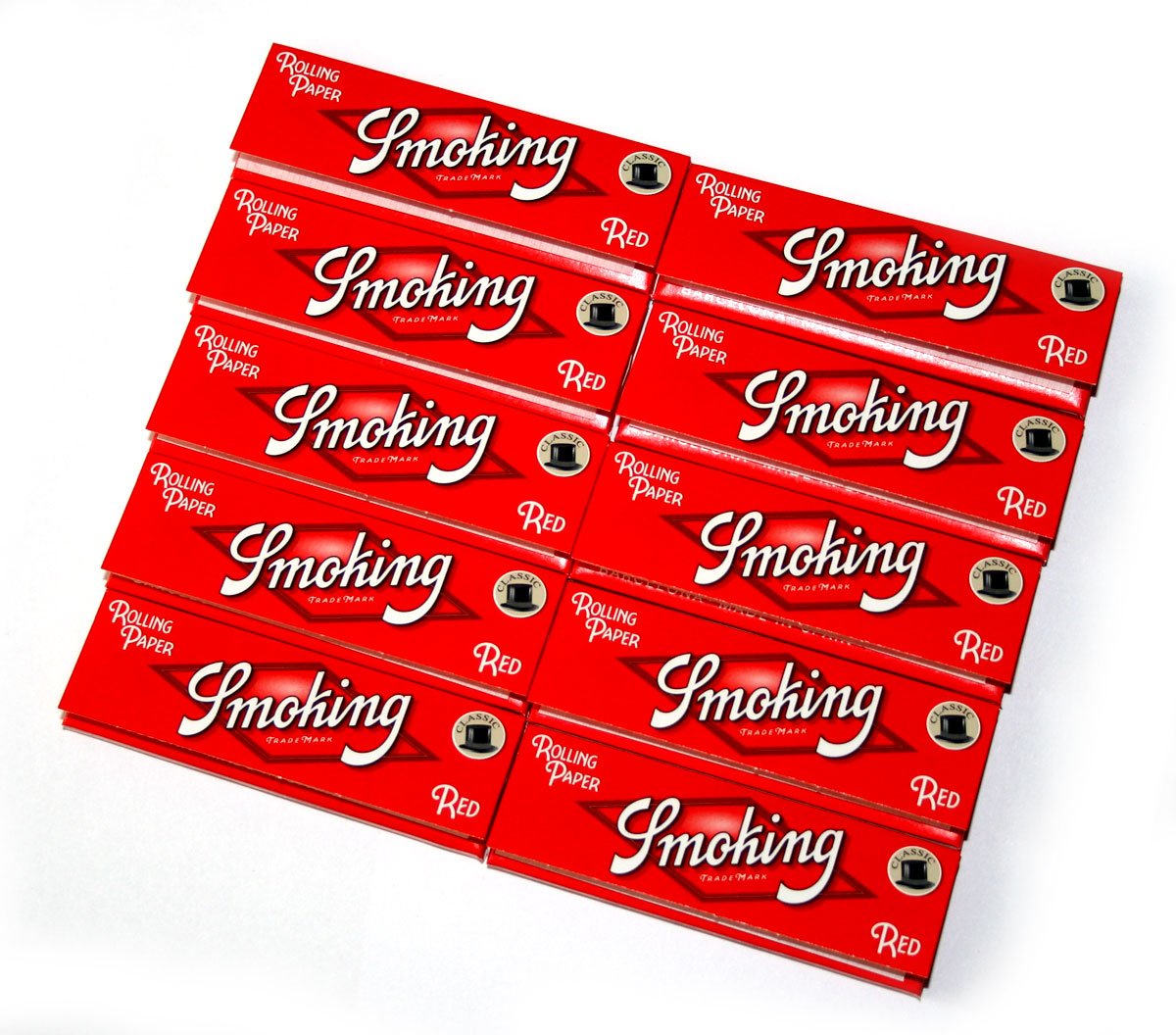 SMOKING RED Classic Rolling Papers - 10 Booklets (600 Papers Total) | Premium Rolling Papers for Smooth Smoking Experience | Perfect for Rolling Cigarettes, Joints & Herbs at Home or Outdoors