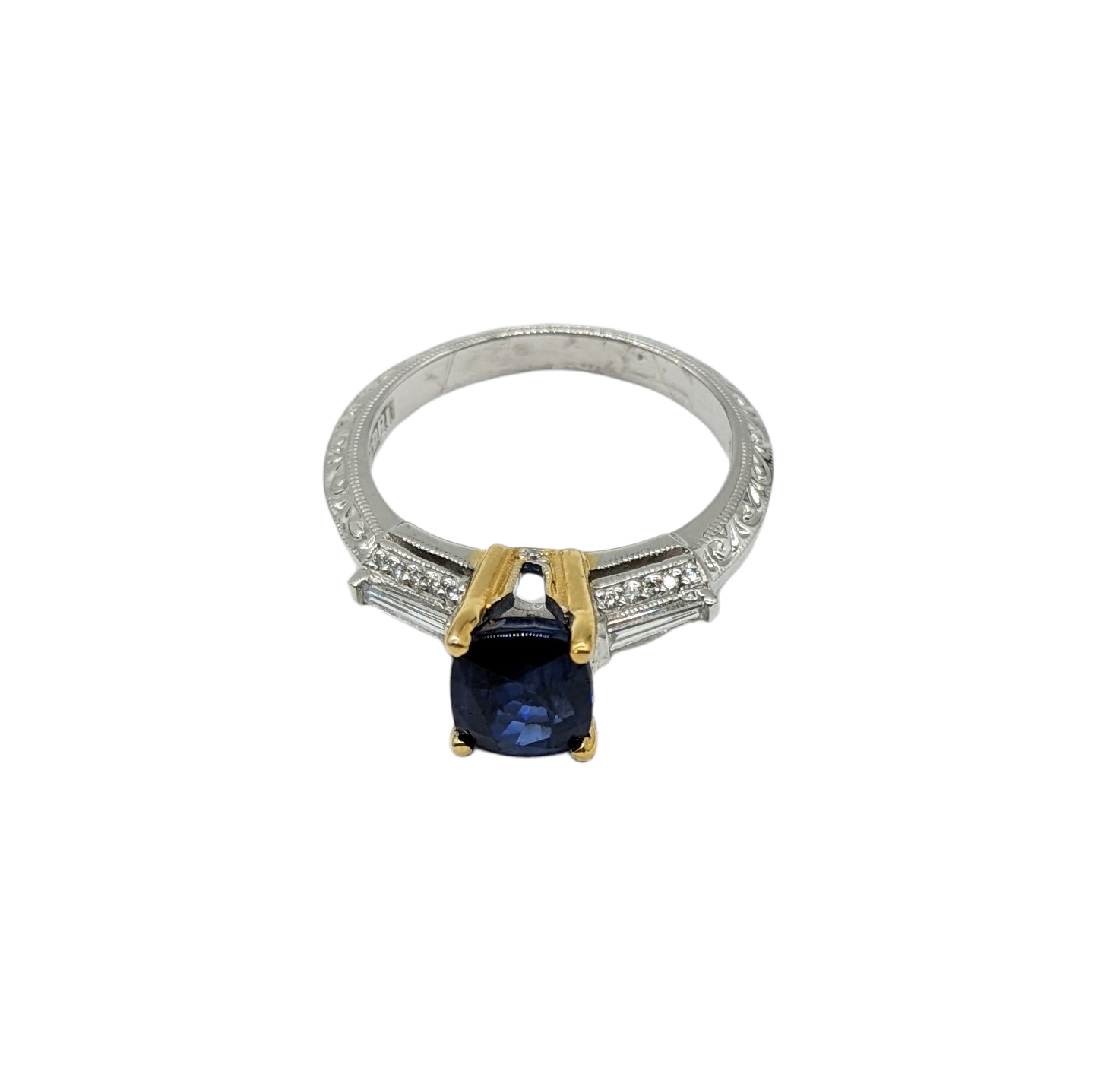Tacori Sapphire and Diamond Ring - Elegant 14K Gold Engagement Ring for Women | Perfect for Weddings, Anniversaries & Special Occasions