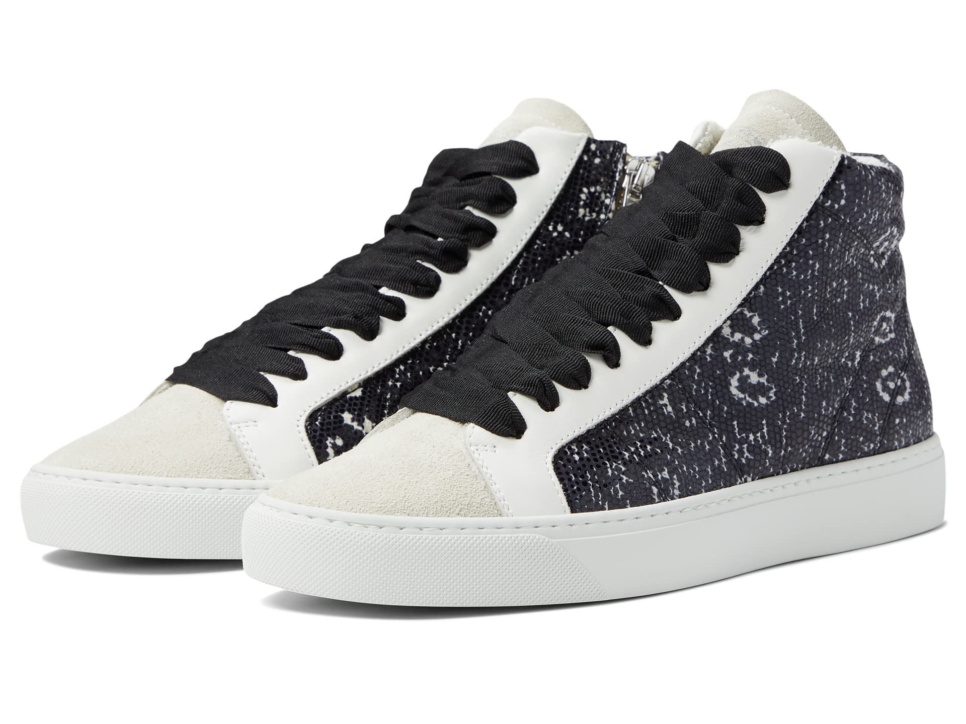 P448 Women's Star Sneakers - Fashionable White Leather Low Top Lace Up Casual Shoes for Women | Perfect for Streetwear, Daily Outfits & Travel Comfort