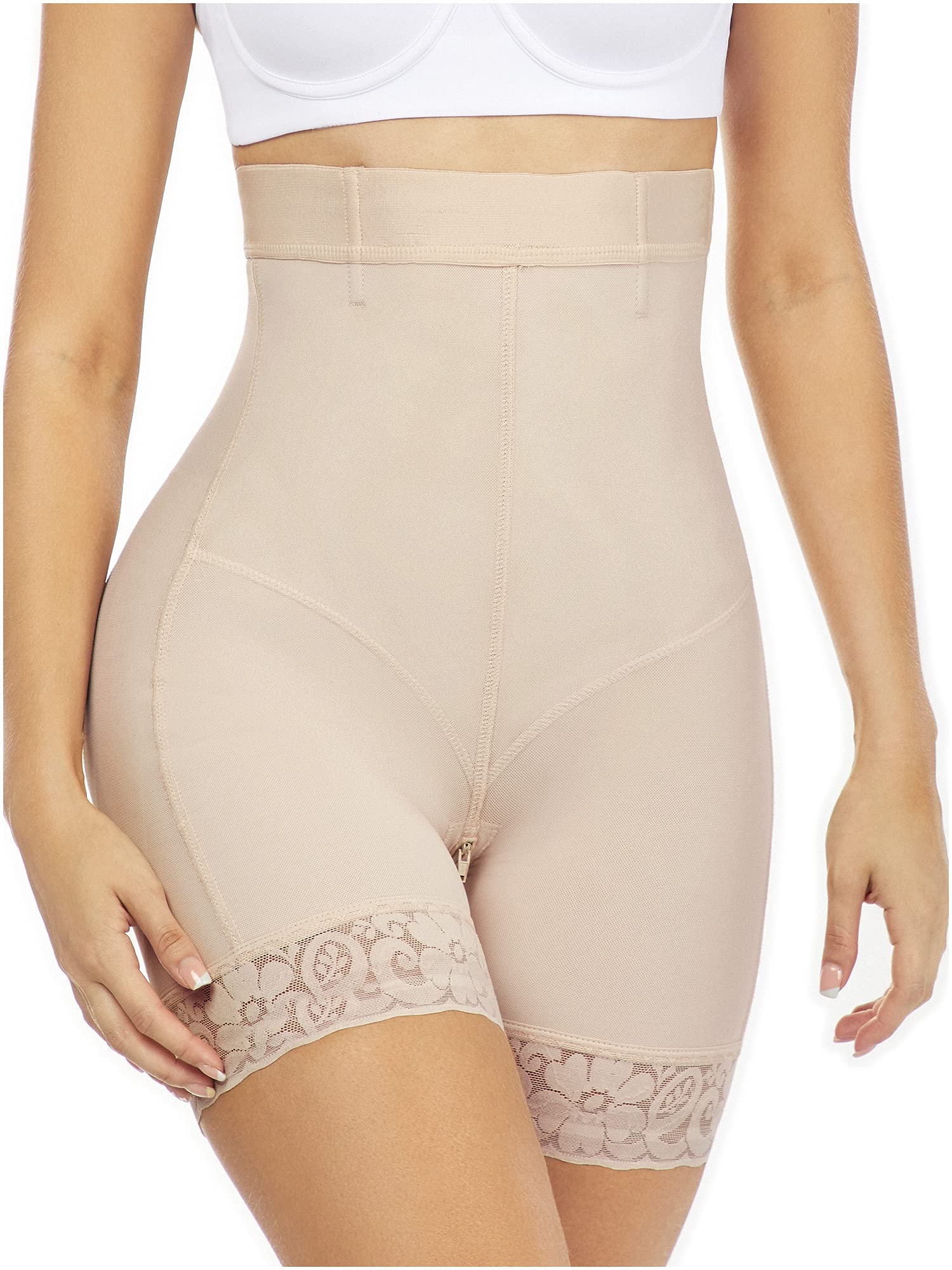 MARIAE 9549 High Waisted Shapewear Shorts for Women - Colombian Slimming & Tummy Control Compression Shorts - Perfect for Workouts, Postpartum & Everyday Wear