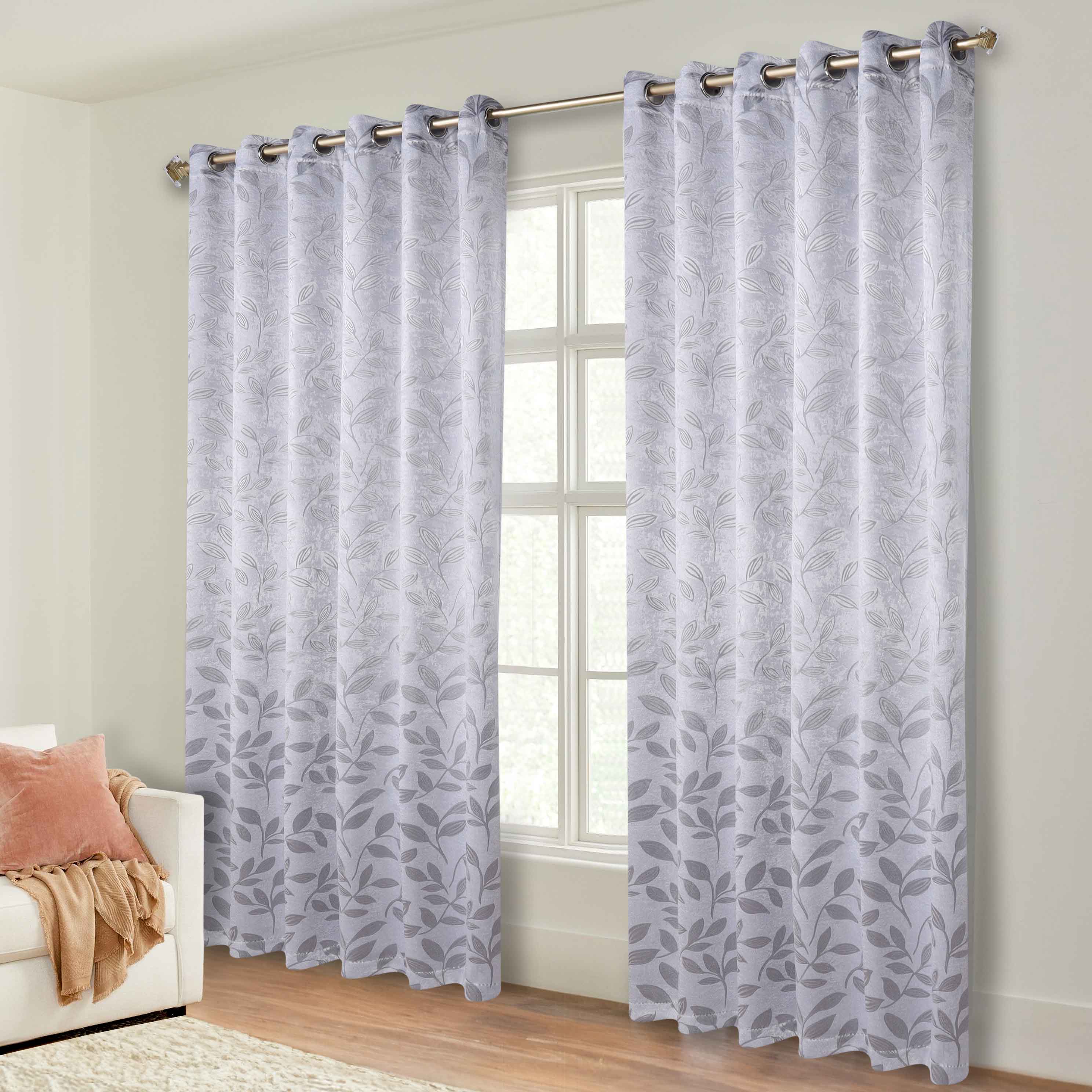 Leaves Grommet Blackout Curtains Set of 2 - Thermal Insulated Room Darkening Drapes for Bedroom & Living Room - Noise Reducing Window Treatment for Home Decor