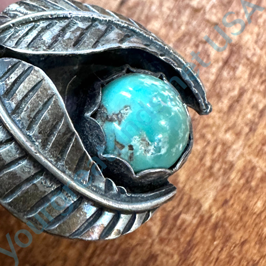 Vintage Navajo Double Feather Sterling Silver & Turquoise Pendant Necklace - Handmade Native American Jewelry for Women - Perfect for Boho, Western & Festival Outfits