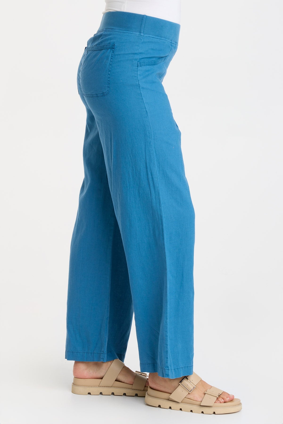 Teresa Poseidon Pigment Print Pants - Stylish High Waist Wide Leg Trousers for Women | Perfect for Casual Wear, Office Outfits & Summer Fashion