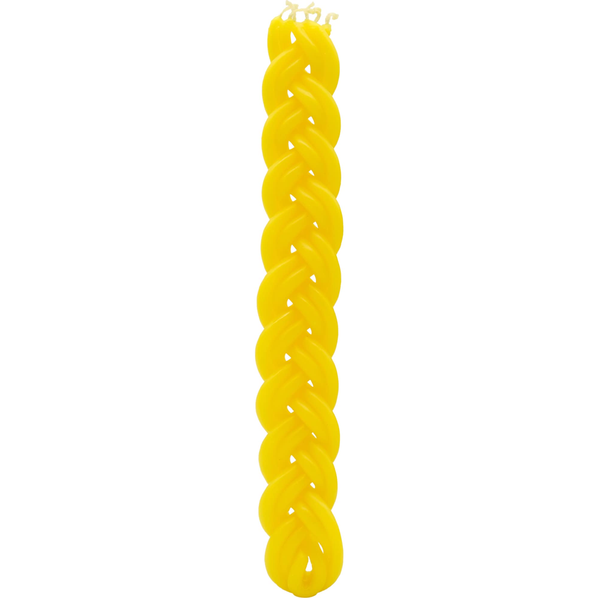 Handcrafted Pure Beeswax Havdalah Candle & Shabbat Candle Set - 2-Pack Yellow Beeswax Candles for Jewish Holidays, Havdala Ceremony & Sabbath Rituals - Judaica Gift for Hanukkah, Shabbat Dinner & Jewish Traditions