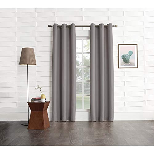 80 x 84 Inch Webster Gray Blackout Curtains for Bedroom - Set of 2 Panels, Thermal Insulated Drapes for Noise Reduction & Light Blocking, Perfect for Living Room, Nursery and Home Theater