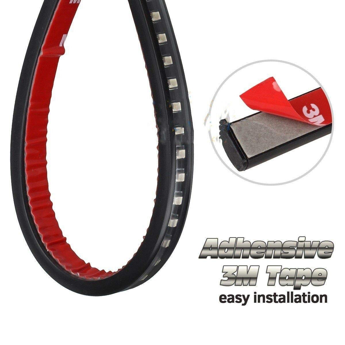 MACHSWON 48 LED Flexible Motorcycle Light Bar - Red & Yellow Tail Brake Stop Light & Turn Signal Light for Enhanced Safety & Style | Perfect for Night Riding & Custom Bike Builds