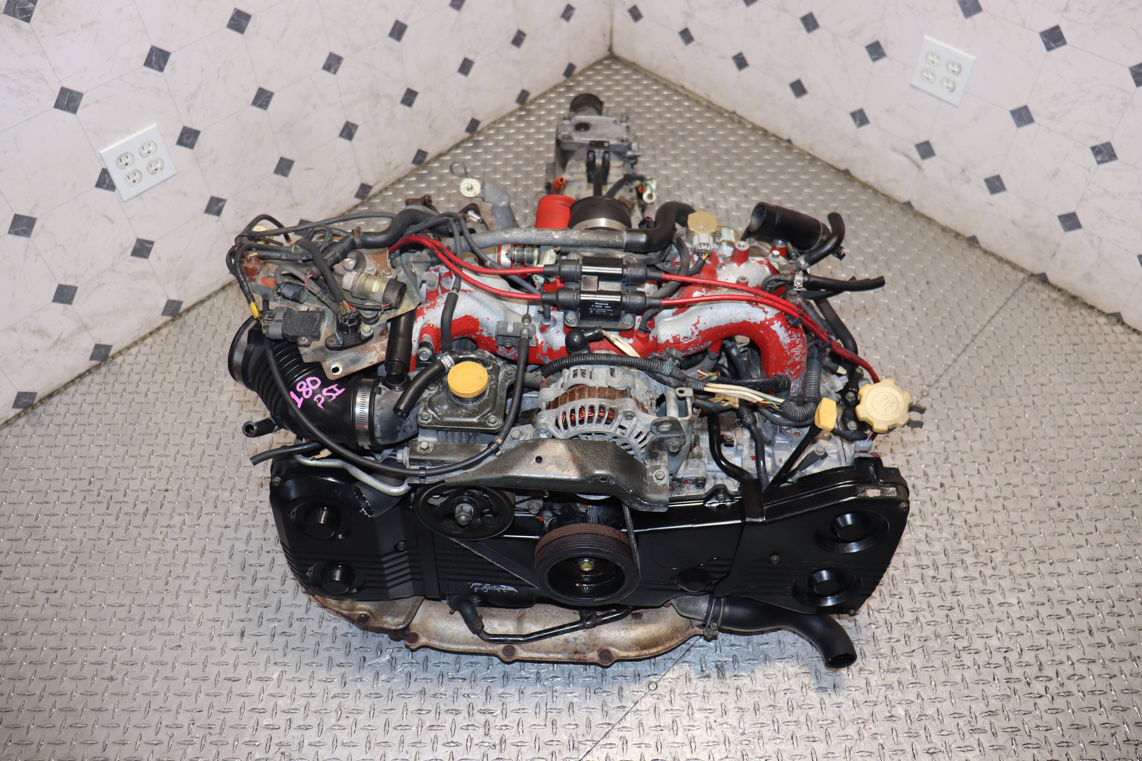 JDM EJ207 Turbo Engine with 5-Speed Manual Transmission - High Performance Subaru Engine for Racing, Drifting & Engine Swap Projects