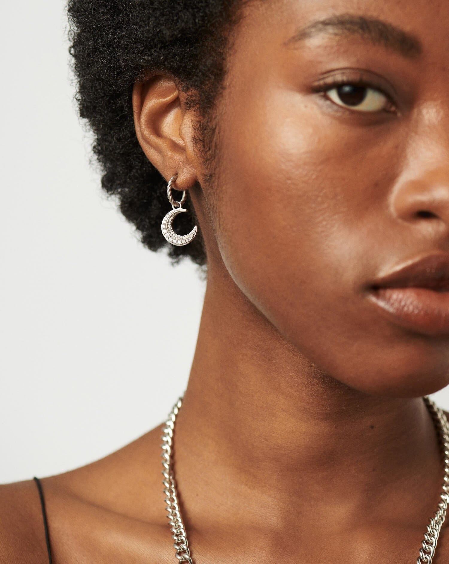 Harris Reed Moonlight Pearl Hoop Earrings for Women - Silver Plated Elegant Dangle Earrings with Shimmering Pearls | Perfect for Parties, Weddings & Evening Events