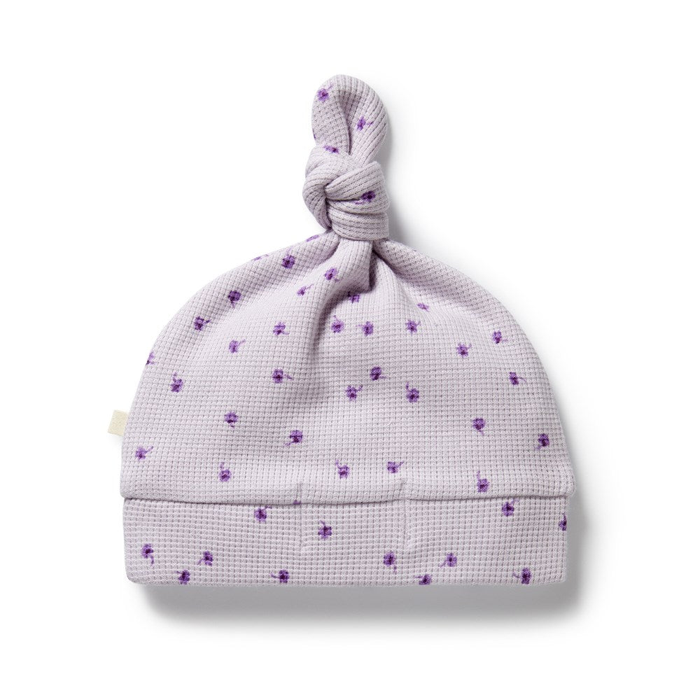 Lulu Daisy Organic Cotton Waffle Knot Hat for Women - Soft, Breathable & Stylish Winter Beanie for Outdoor Activities, Travel & Casual Wear