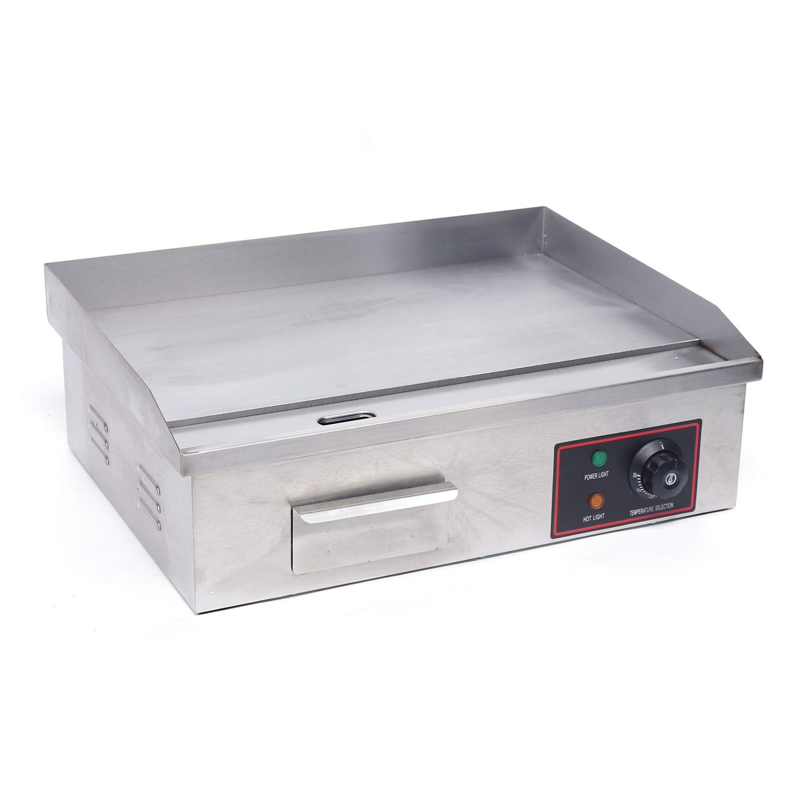 Commercial Electric Griddle 110V 3000W - Stainless Steel Nonstick Flat Top Grill with Adjustable Temperature (122-572°F) - 21.3