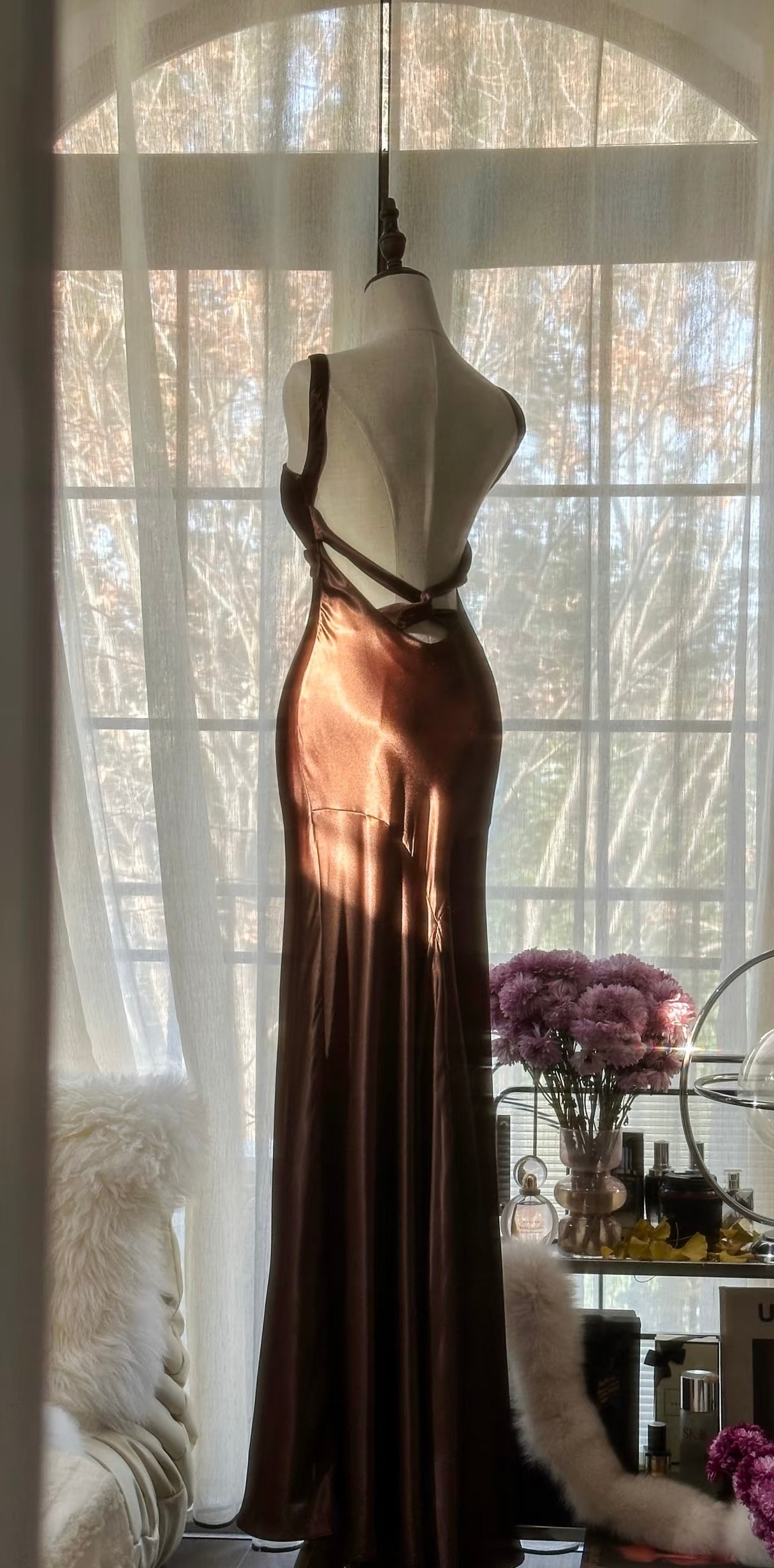 Elegant Mermaid Backless Brown Prom Dress for Women - Formal Evening Gown J6317 | Homecoming, Wedding Guest, Cocktail Party, Black Tie Event