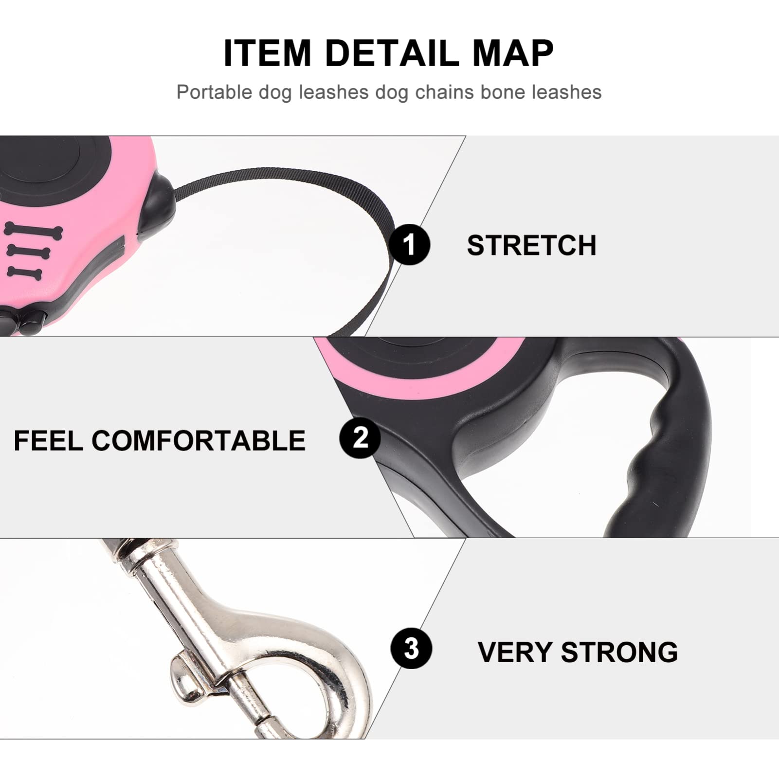 iPetBoom Retractable Dog Leash for Large, Medium & Small Dogs - One-Handed Button Control, Durable Pet Walking Leash with Comfort Handle - Perfect for Daily Walks, Jogging & Outdoor Adventures