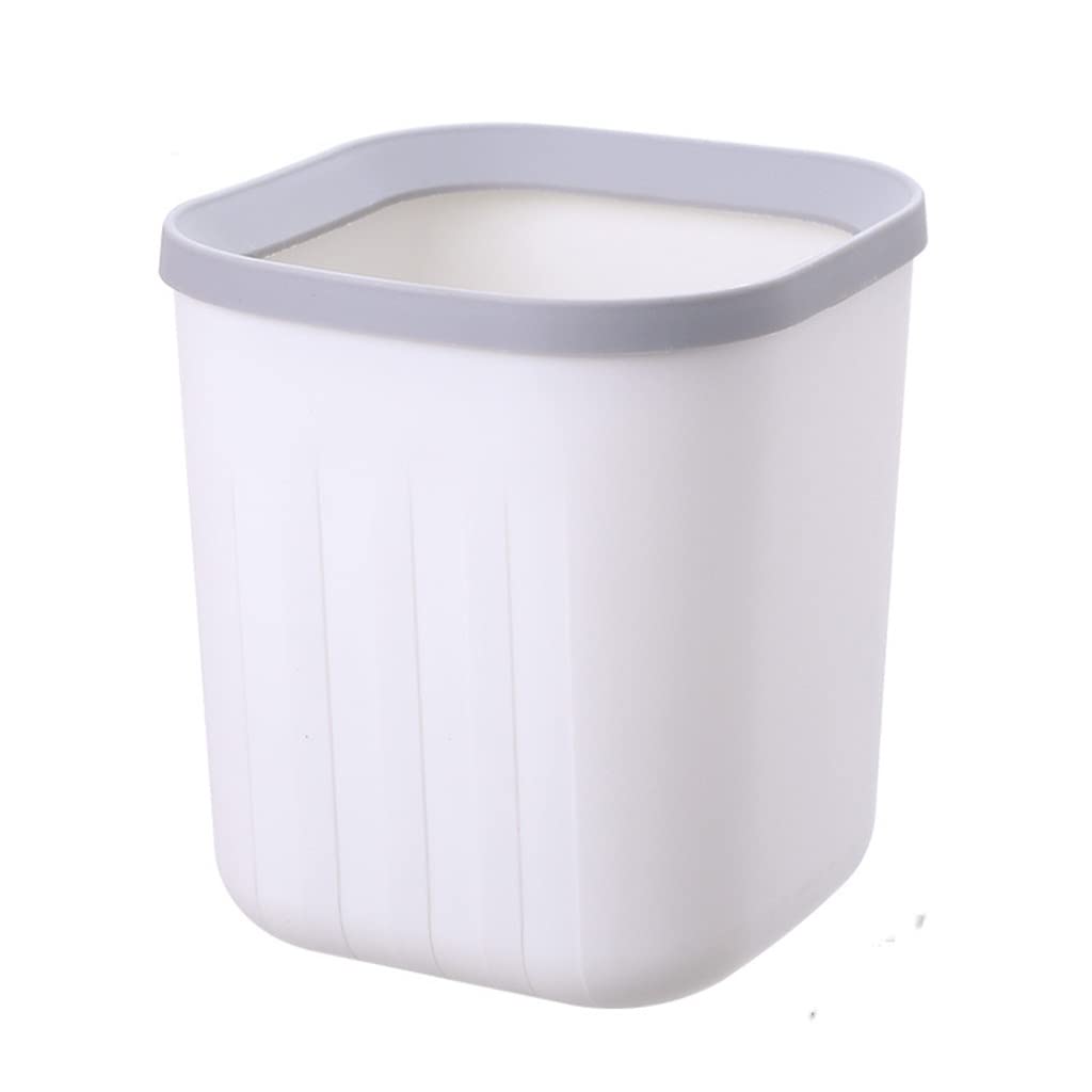 Mini Trash Can for Desk - Small White Office Dustbin, Compact Household Cleaning Tool for Home & Workspace - Perfect for Desks, Bathrooms, and Small Spaces
