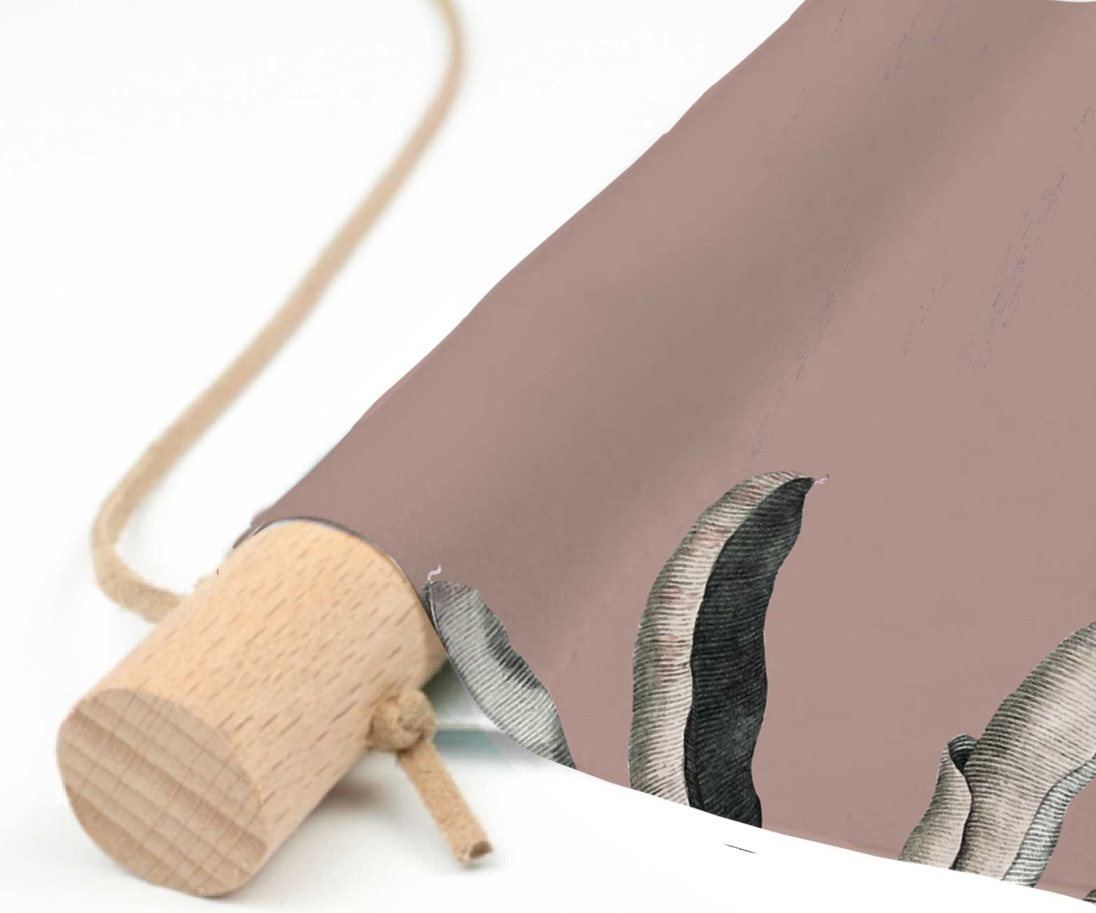 Dreamy Jungle Dark Blush Textile Poster - Tropical Wall Art for Bedroom, Living Room & Office Decor