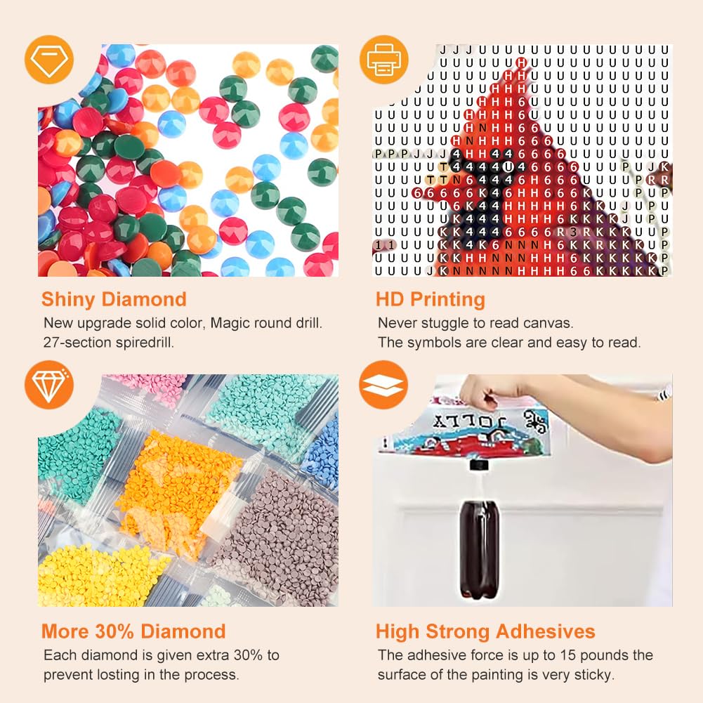5D DIY Cardinal Diamond Painting Kit for Adults & Beginners - Full Drill Diamond Art for Home Wall Decor (12x12 Inch) - Perfect for Relaxation, Gifts & Craft Projects