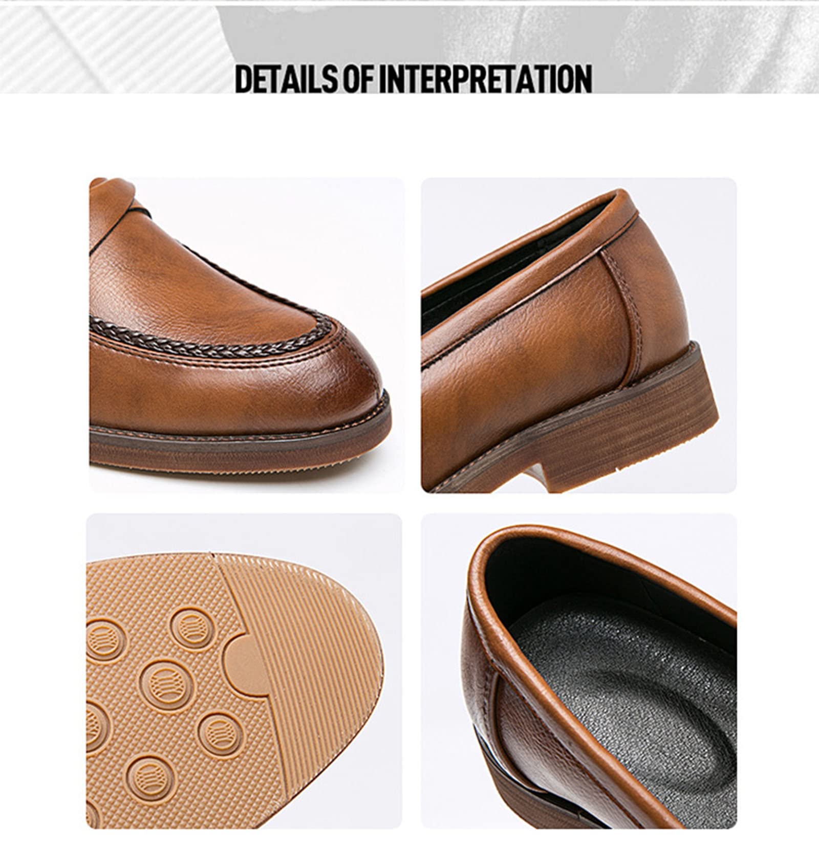 Men's Classic Penny Loafers - British Slip-On Leather Shoes for Business Casual | Comfortable & Stylish Dress Shoes for Office, Travel & Formal Occasions