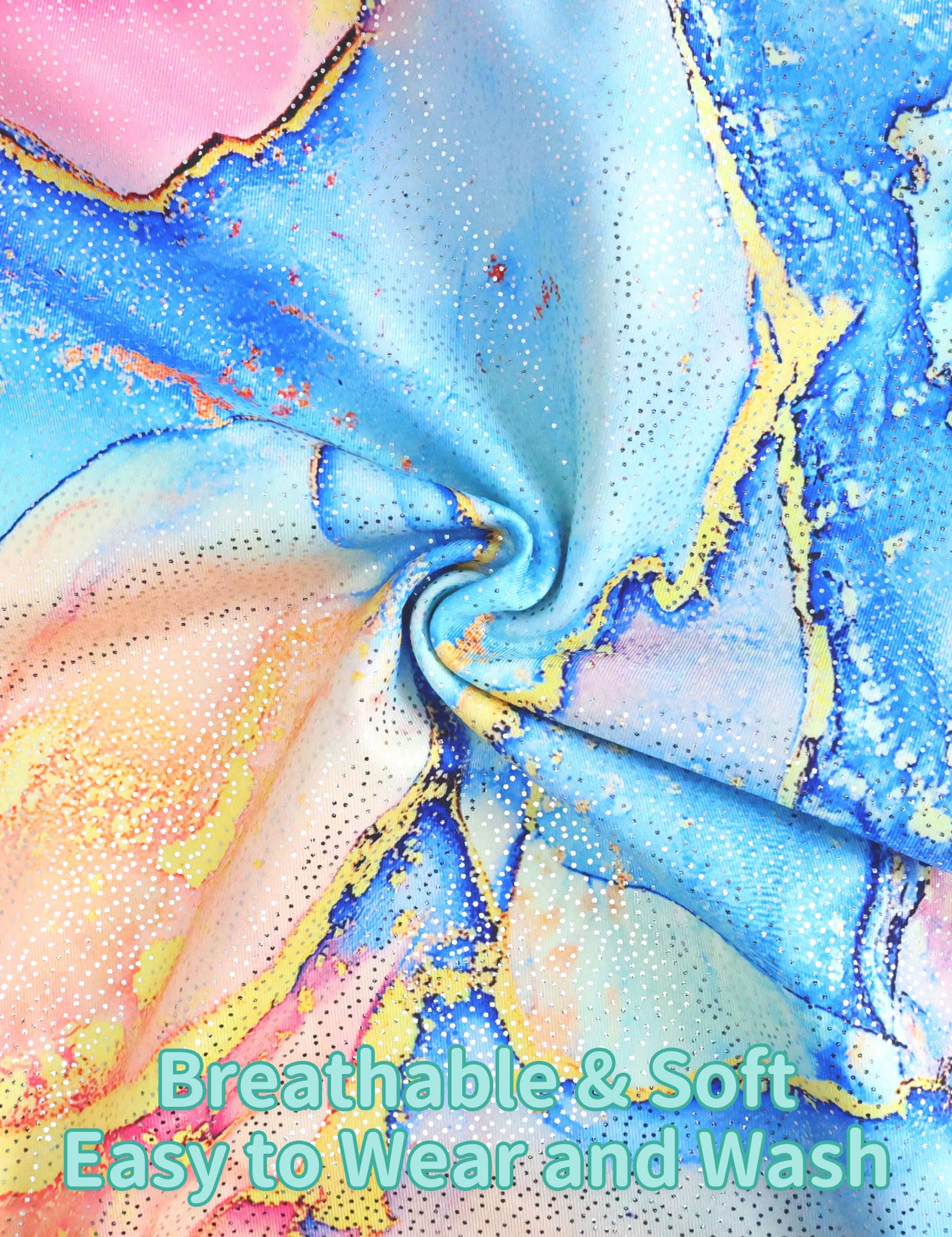 Shiny Girls Gymnastics Leotard with Shorts - Sleeveless Dance Bodysuit for Kids & Teens - Perfect for Ballet, Cheerleading, and Gymnastics Practice