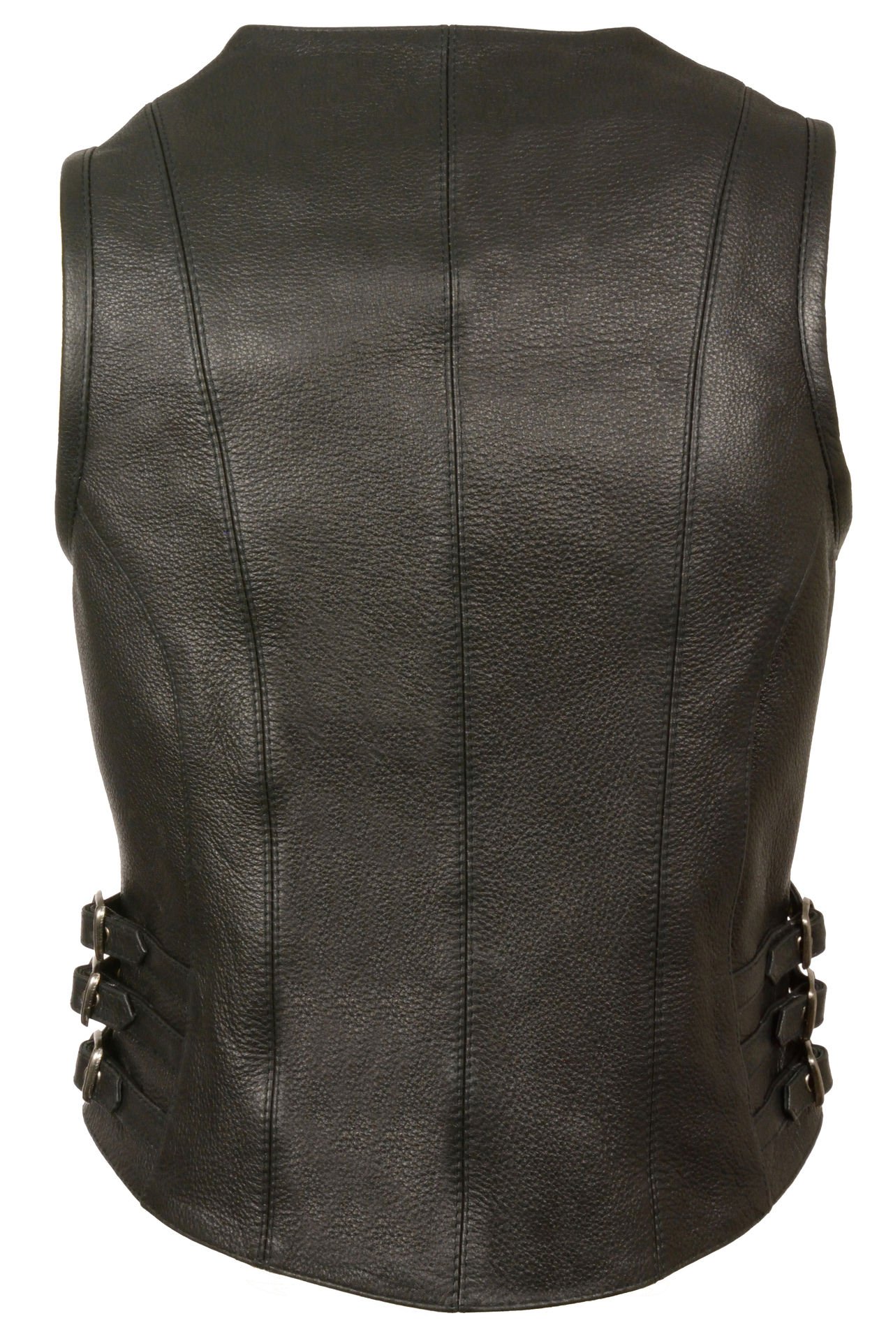 Milwaukee Leather Women's Zipper Front Side Buckle Biker Vest with V-Neck - Black, XL - Perfect for Motorcycle Riding, Casual Outfits & Fashion Layering
