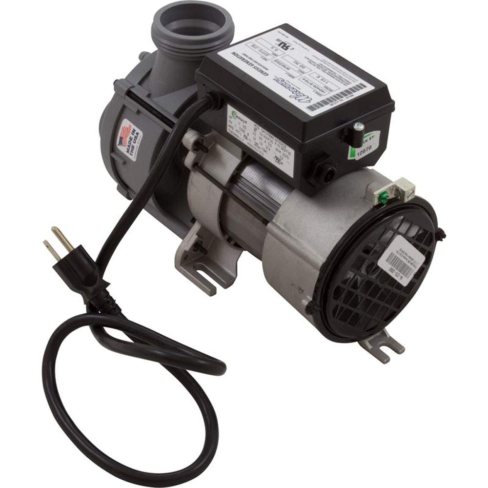 **115V Waterway Pump with Air Switch & NEMA Cord - Genesis Series | Ideal for Spas, Hot Tubs & Pool Water Circulation**