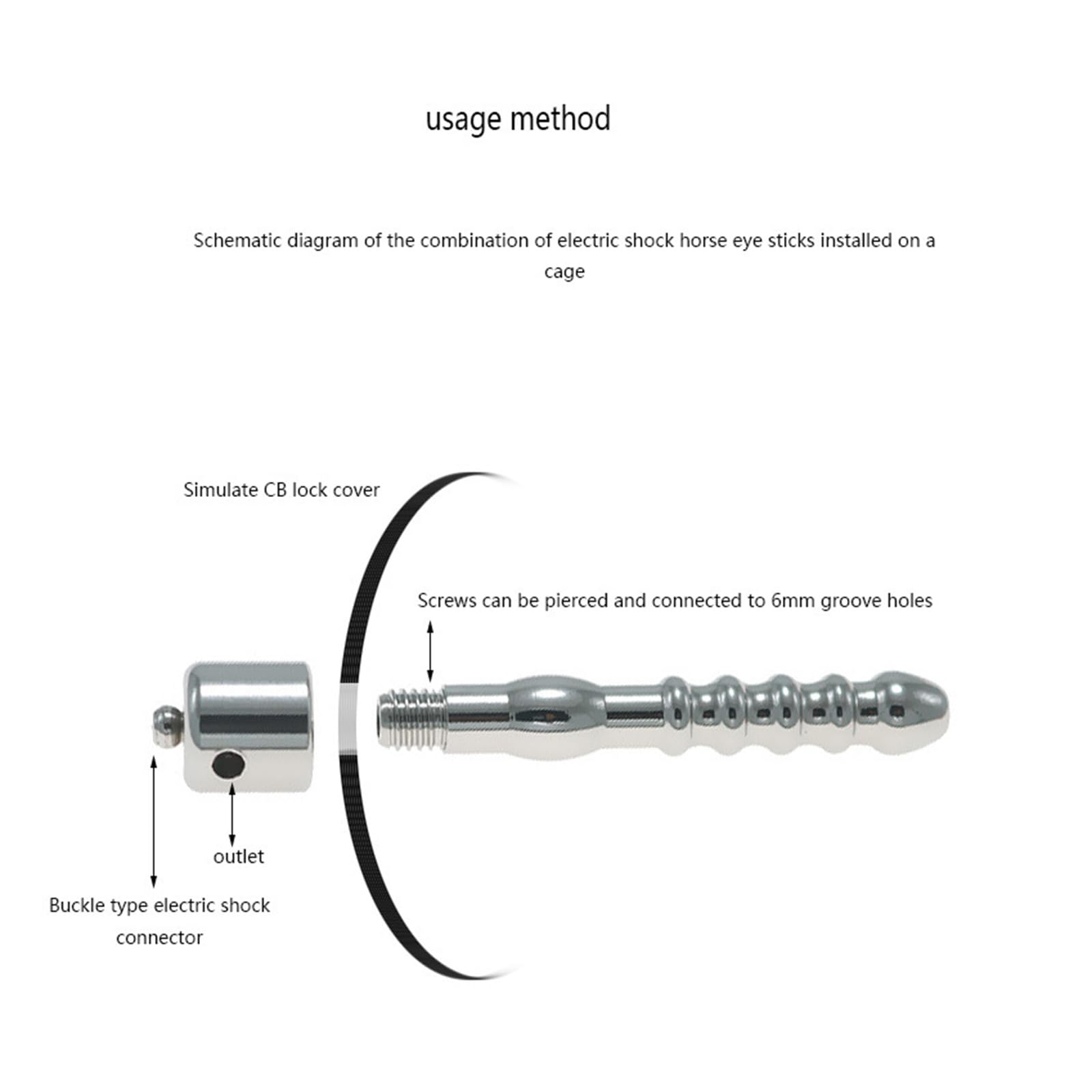 Stainless Steel Hollow Horse Eye Rod Urethral Penis Plug Catheter - Short Metal Sex Toy for Men | BDSM Play, Sensation Exploration, Medical Fetish Scenes