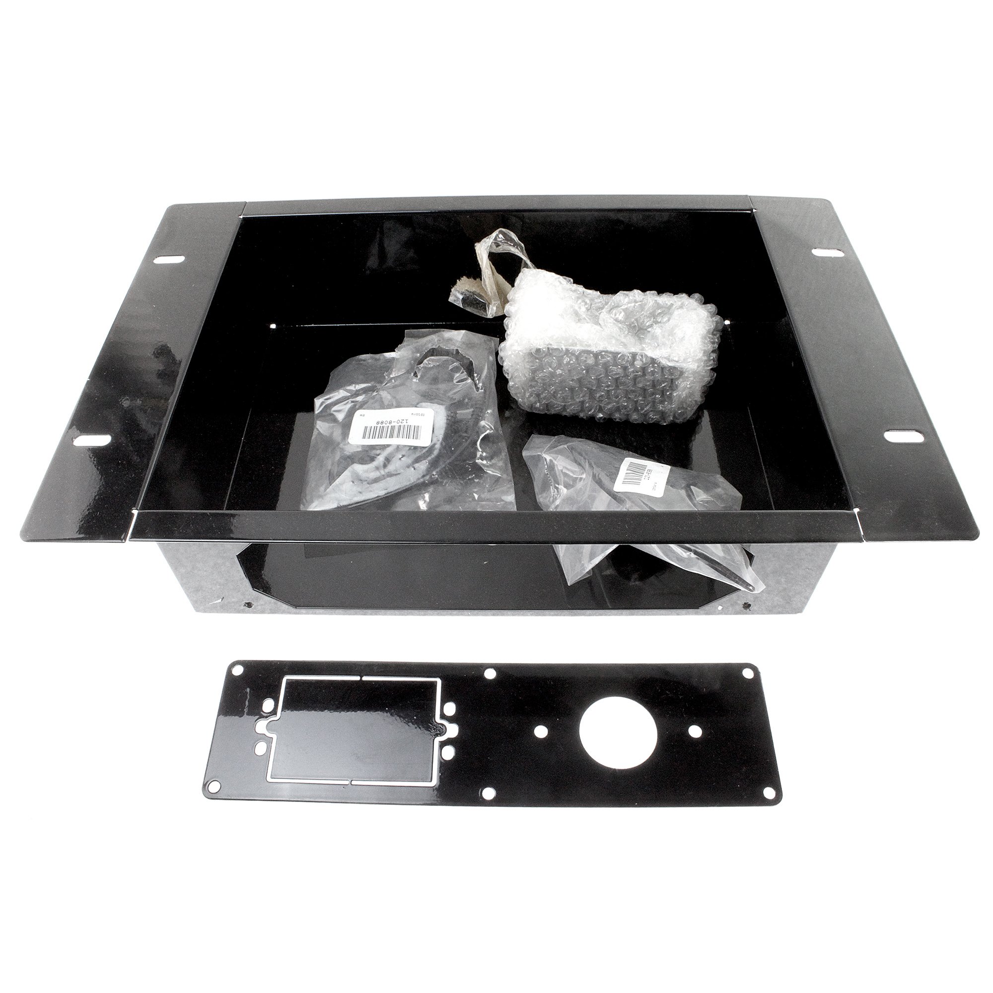 Peerless Recessed Cable and Storage Management Box - Wall Mount Cable Organizer for Home & Office - Black (IBA2AC) - Perfect for TV Wires, Router Cables & Home Theater Setup