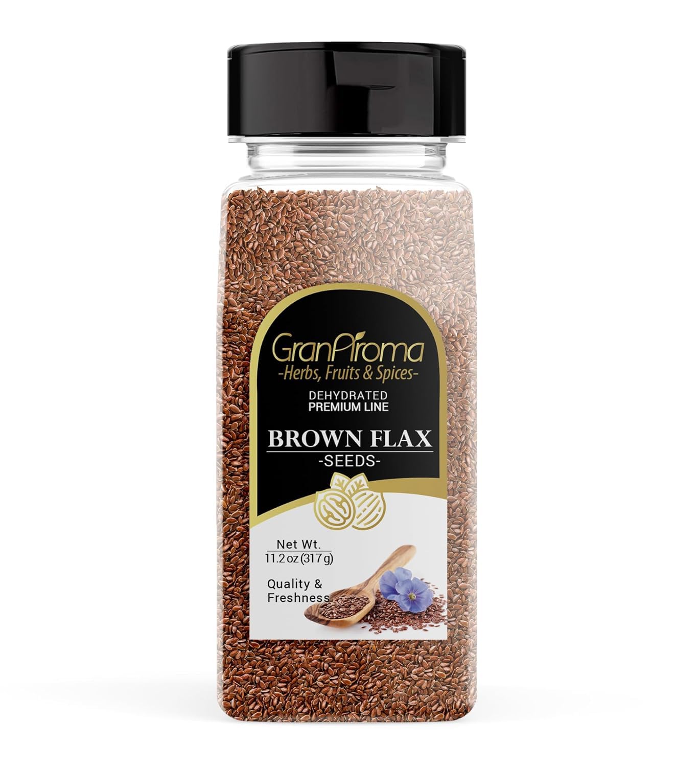 Organic Brown Flax Seeds for Baking & Cooking - 11.2oz | Egg Substitute, High Fiber Superfood | Perfect for Smoothies, Yogurt & Healthy Recipes