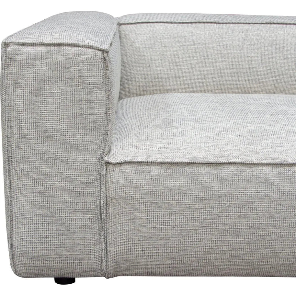 4-Piece Beige Low Back Sectional Sofa Set with Ottoman - Modern Living Room Furniture for Small Spaces & Cozy Home Decor