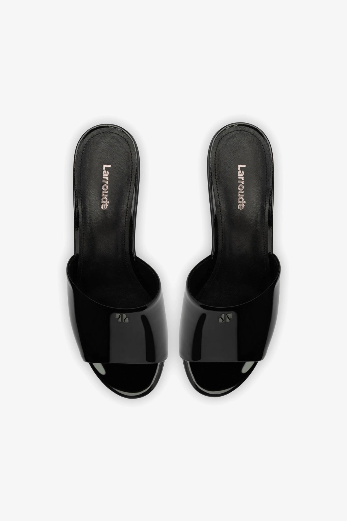 Black Patent Leather Miso Platform Mule Shoes for Women - Comfortable High Heel Dress Sandals for Party, Wedding & Evening Outfits