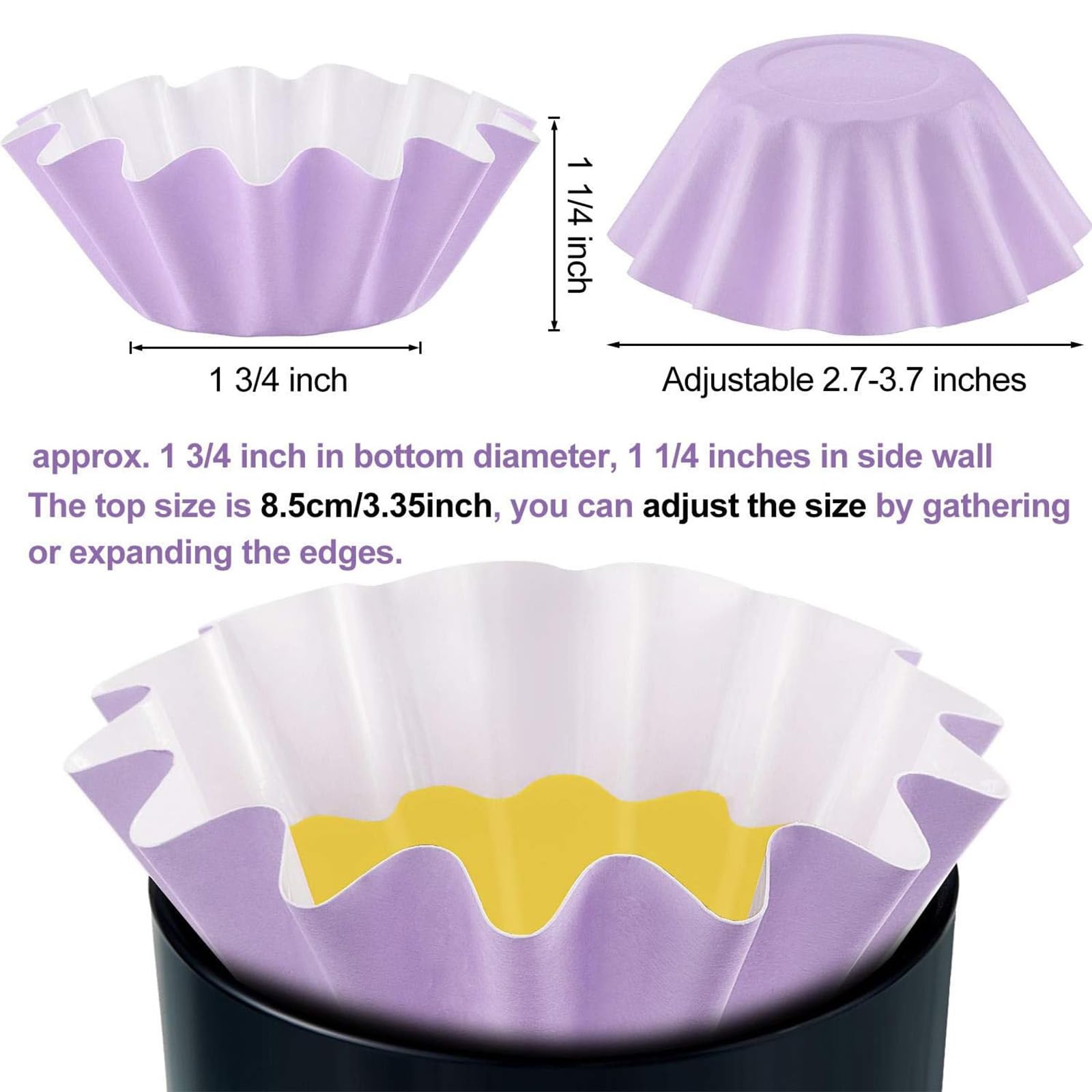 Boao Reusable Wax Melt Liners - 50 Pack Leakproof Wax Warmer Cups for Electric Scented Wax Melters & Burners | Purple Wax Paper Holders for Aromatherapy, Home Fragrance & Relaxation