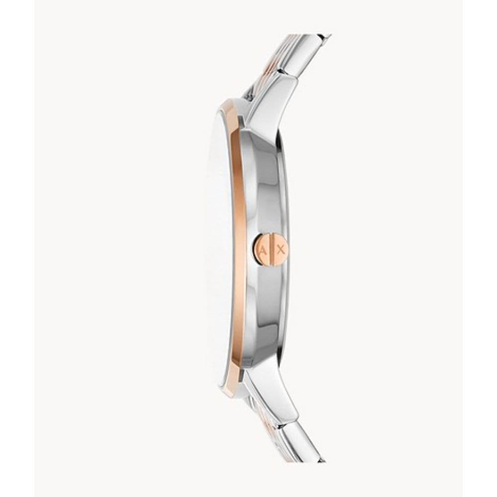 ARMANI EXCHANGE AX5580 Women's Watch - Two-Tone Stainless Steel Bracelet, Three-Hand Analog Design - Perfect for Business, Casual Wear & Special Occasions