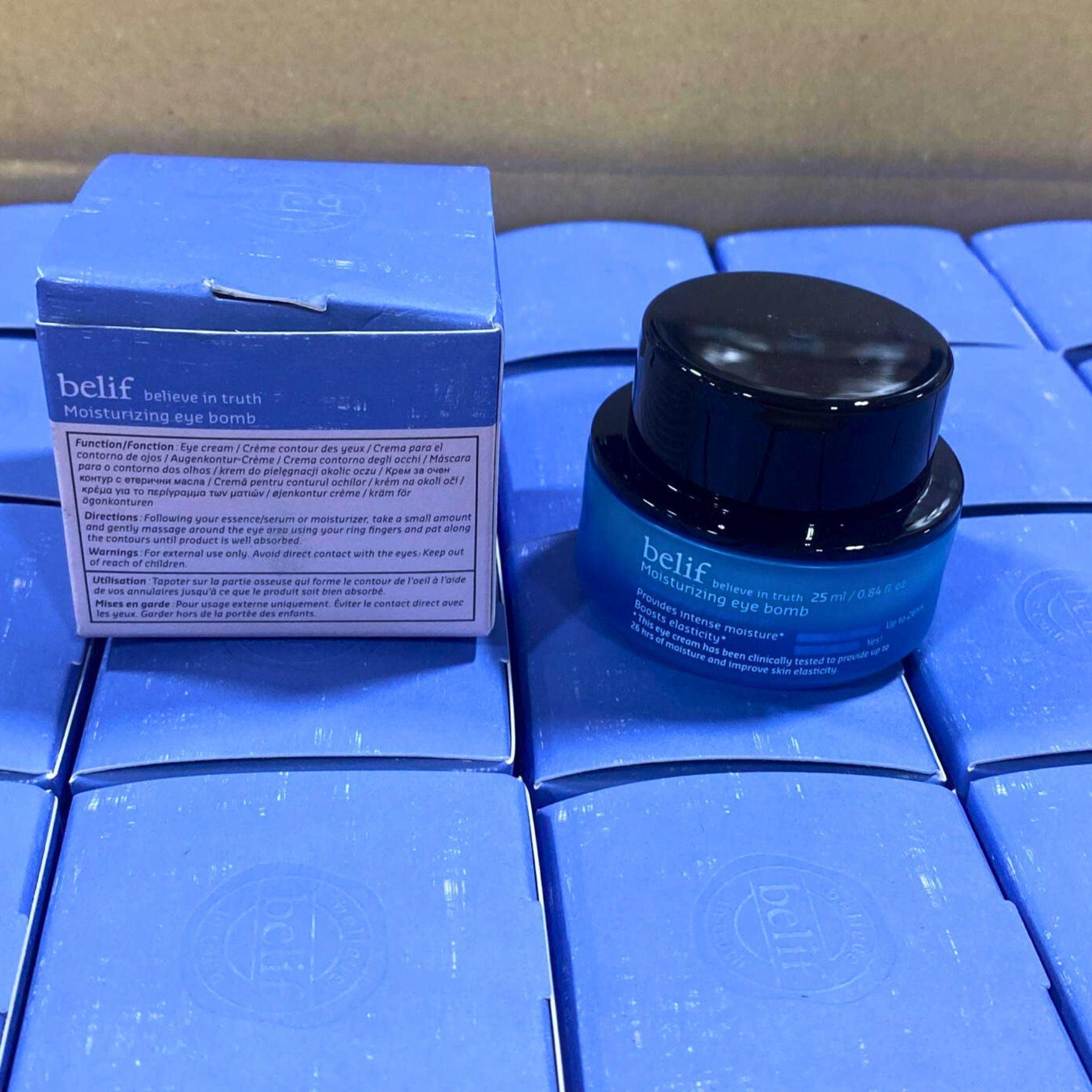 Belif Believe In Truth Moisturizing Eye Bomb 0.84OZ (60 Pcs Lot) - Hydrating Under Eye Cream for Dark Circles & Puffiness - Perfect for Travel & Daily Skincare Routine