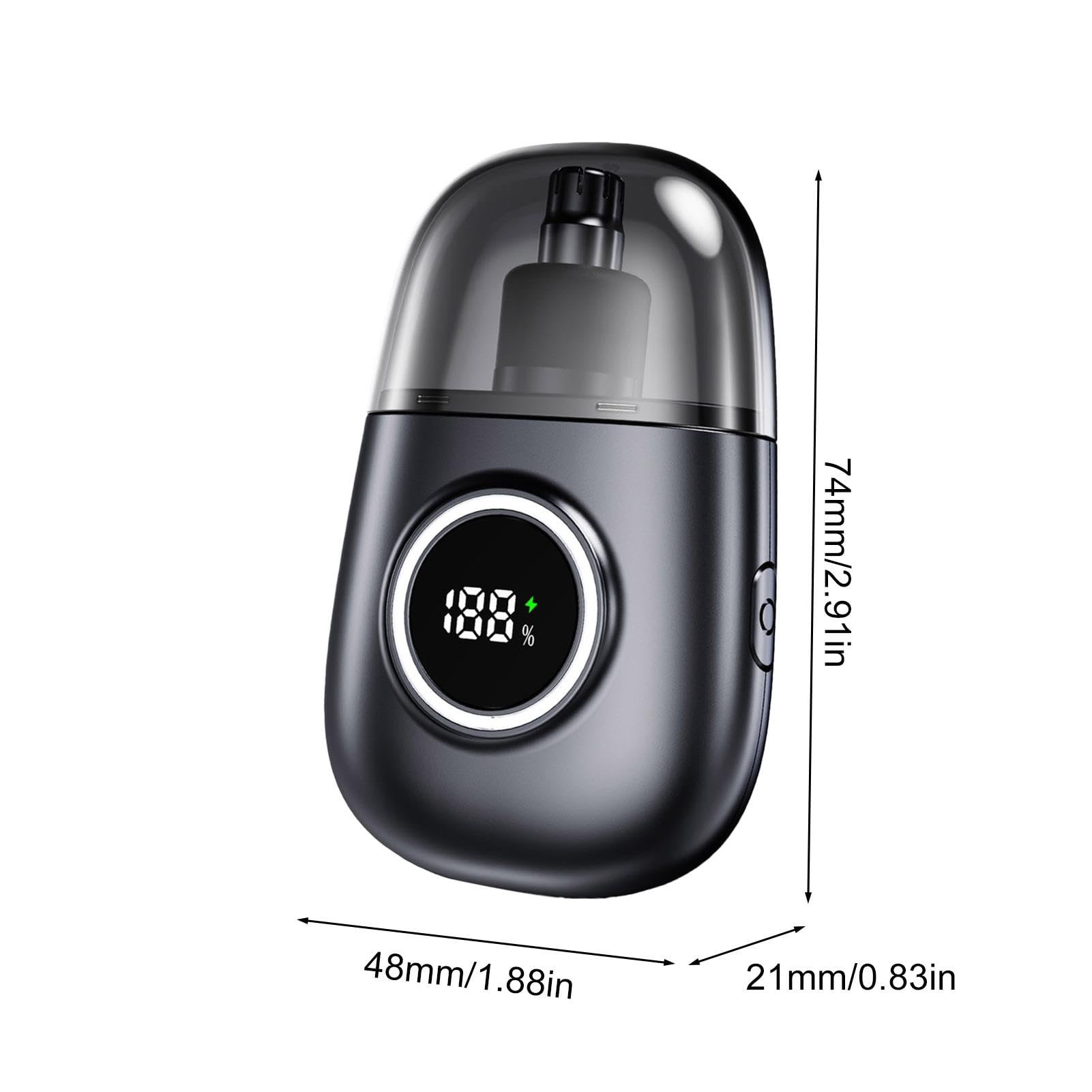 Rechargeable Electric Nose Hair Trimmer for Men - Waterproof & Cordless Nasal Hair Removal Tool with Dual Blades - Perfect for Travel, Gym, and Home Grooming