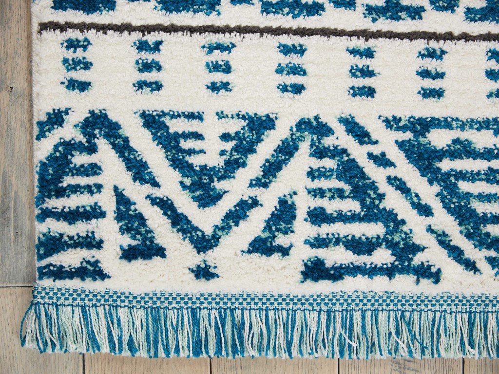 Nourison Kamala Moroccan Ivory/Blue 7'10