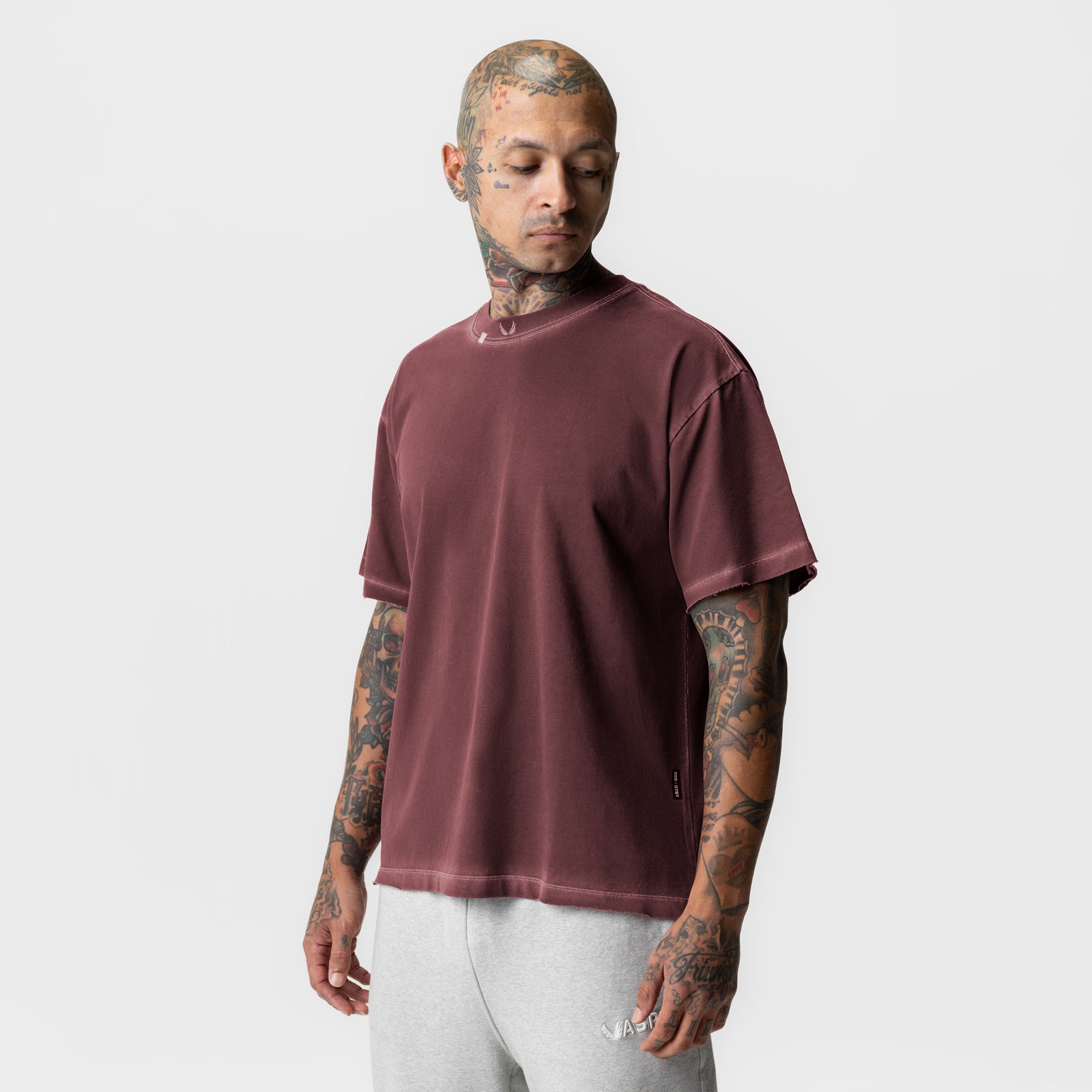 Tech Essential™ Relaxed Fit T-Shirt for Men - Soft Cotton Casual Tee in Faded Crimson | Perfect for Everyday Wear, Lounging & Weekend Outfits