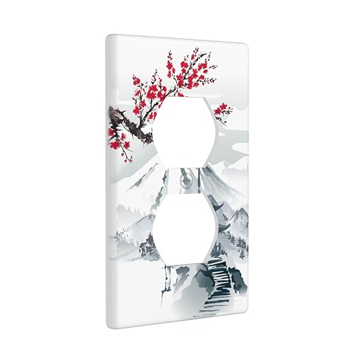 Japanese Cherry Blossoms Mountain Tower