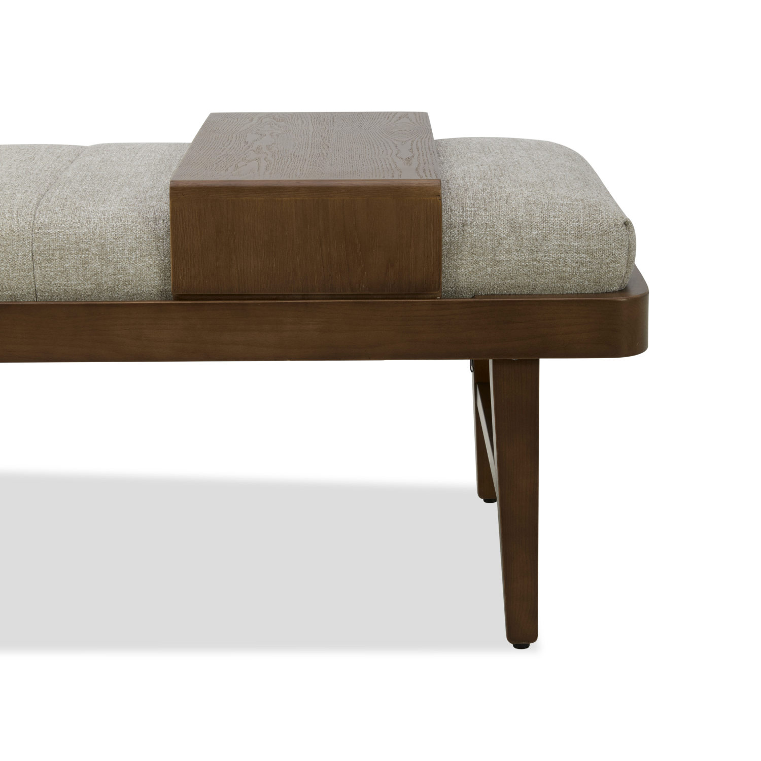 Charleston Bench - Pebble Sand Chenille Upholstered Sofa for Living Room, Bedroom, or Office - Comfortable and Stylish Modern Furniture