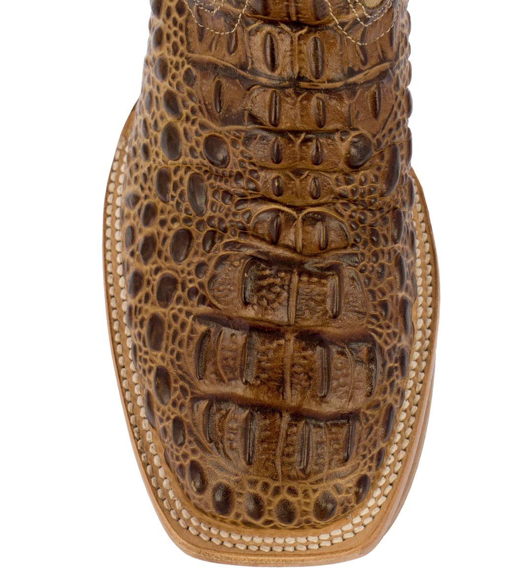 Texas Legacy Men's Western Cowboy Boots - Genuine Leather Square Toe Crocodile Print Sandals for Rodeo, Country Music Festivals & Outdoor Adventures