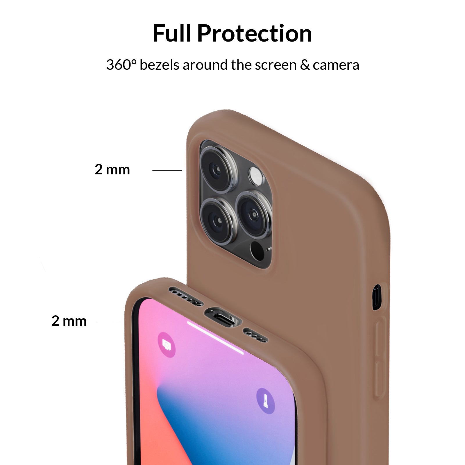 Premium Brown Silicone iPhone Case - Shockproof & Anti-Slip Protective Cover for iPhone [Model] | Perfect for Outdoor Activities, Work & Daily Use