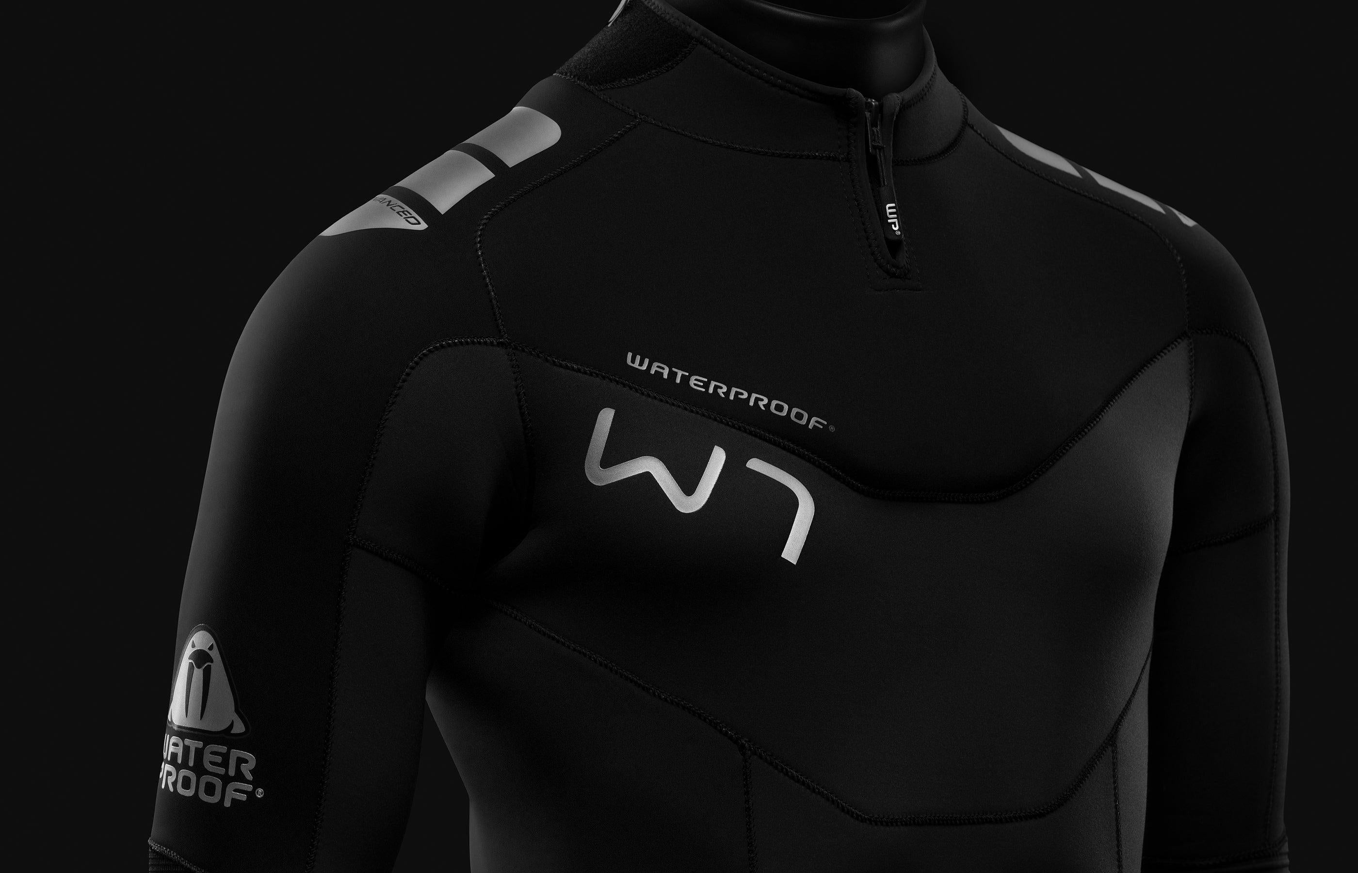 W7 7mm Men's Waterproof Wetsuit for Scuba Diving, Surfing & Cold Water Swimming - Premium Neoprene Full Body Diving Suit