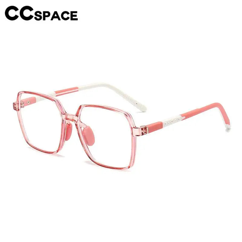 CCspace Unisex Kids Square Full Rim Titanium Eyeglasses Frame 57511 - Lightweight & Durable for School, Reading & Daily Wear
