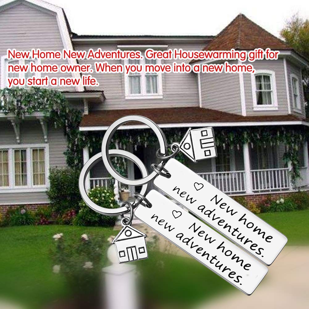 Vadaka New Home Keychain Set - 2 Pcs Housewarming Gift for First Time Homeowners, Realtor Closing Gifts & House Key Rings - Perfect for Housewarming Parties, New Home Celebrations and Realtor Client Appreciation