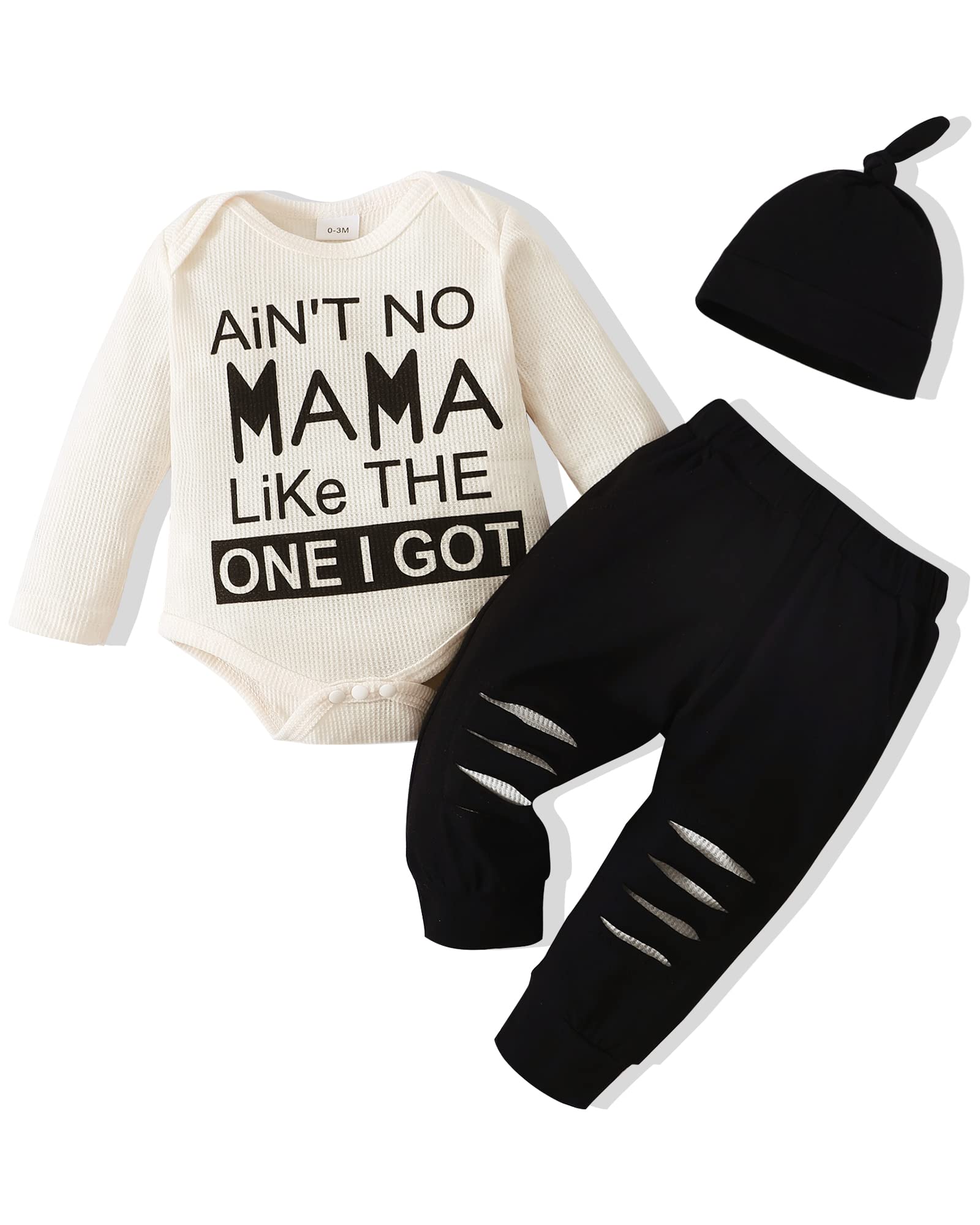 NZRVAWS Baby Boy Clothes Set - Newborn Letter Print Bodysuit & Romper Pants Outfit for Infants | Soft & Warm Fall Winter Clothing | Perfect for Daily Wear, Photo Shoots & Special Occasions