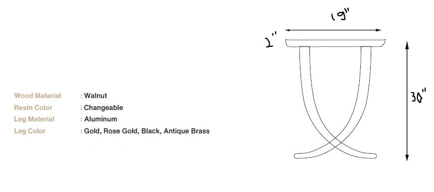 Handcrafted Walnut Wood Epoxy Resin Sofa & Console Table - Ivory Collection | Modern Living Room & Entryway Furniture for Stylish Home Decor